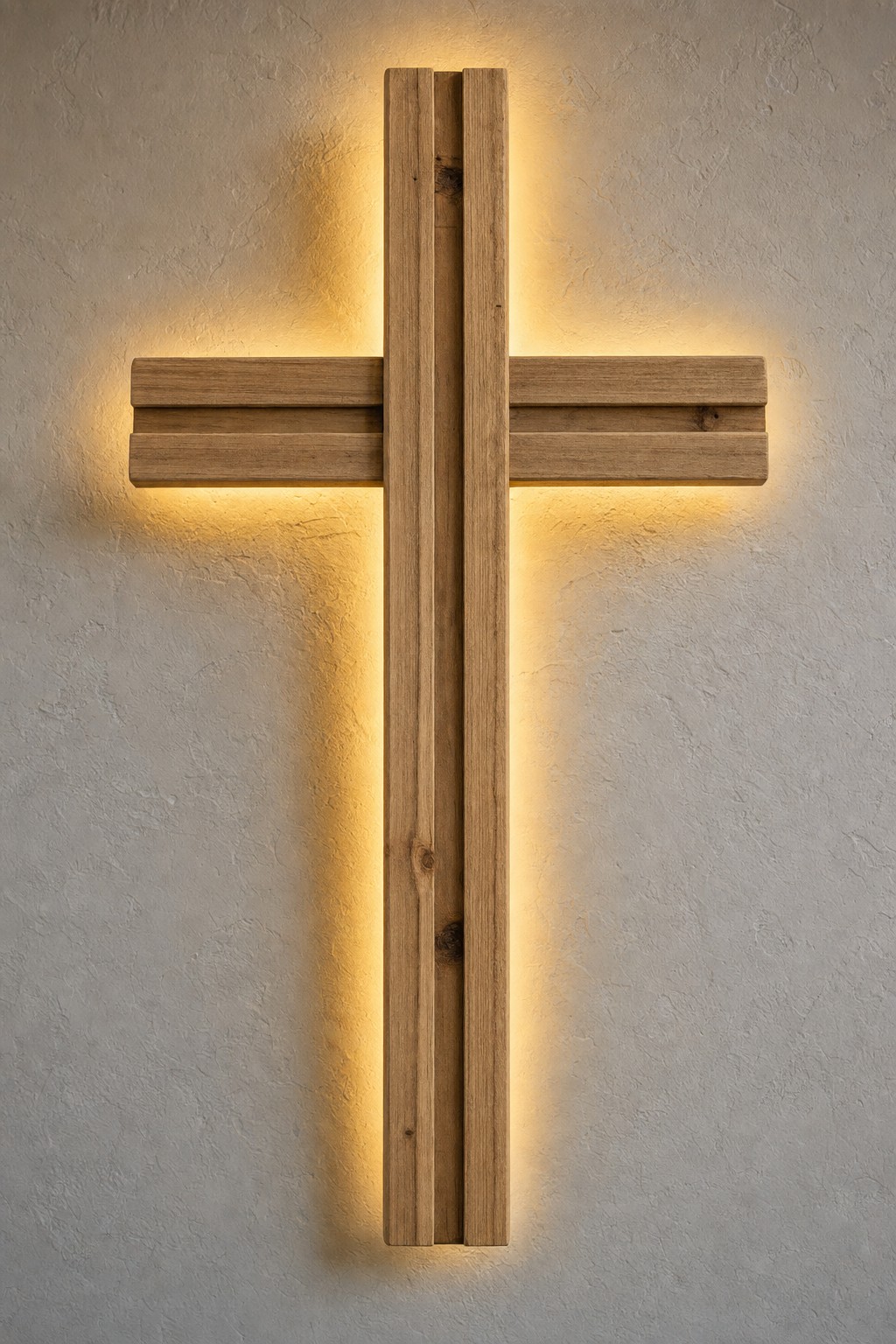 6-foot Lighted Wood Cross, detail 6