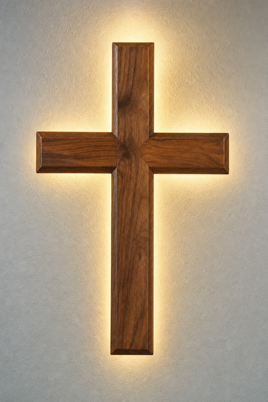 4-foot Backlit Wood Cross, detail 10