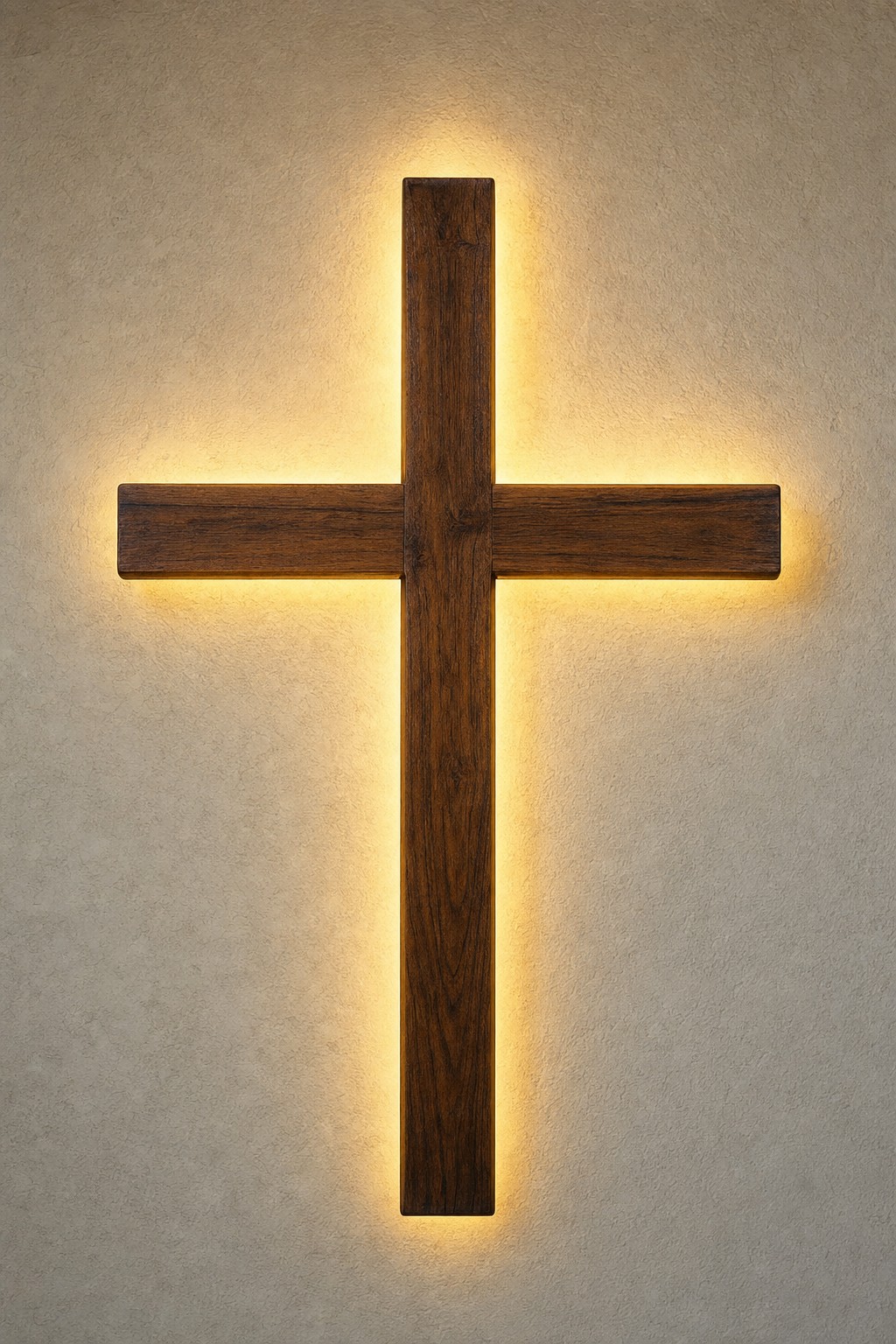 5-foot 6-inch Lighted Wood Cross, view 1