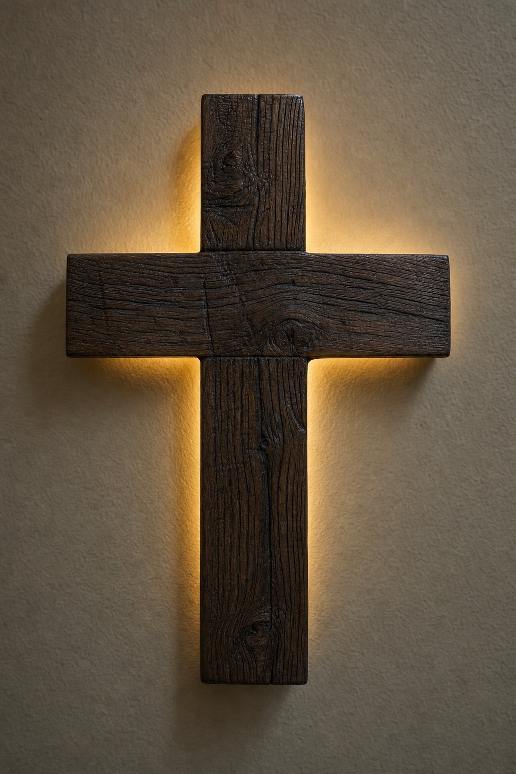 5-foot 6-inch Lighted Wood Cross, detail 6