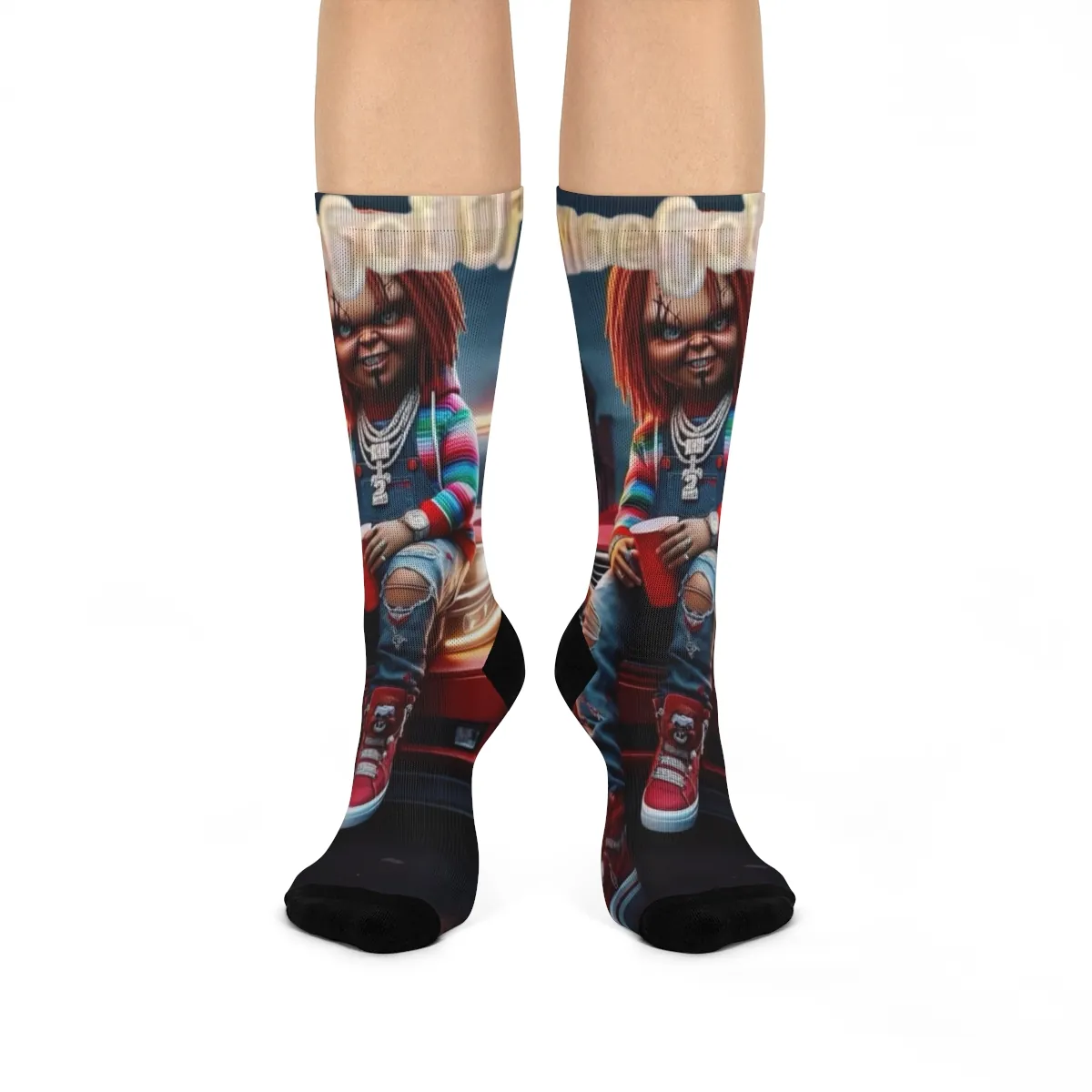 Swagged Out Chucky on Socks