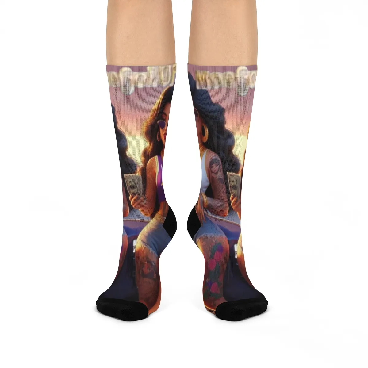 Thick Cartoon Laker Girls on Socks