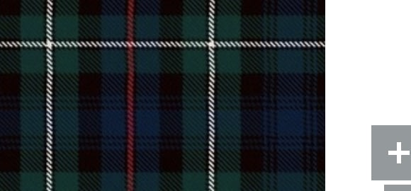 Deep green and navy tartan plaid fabric