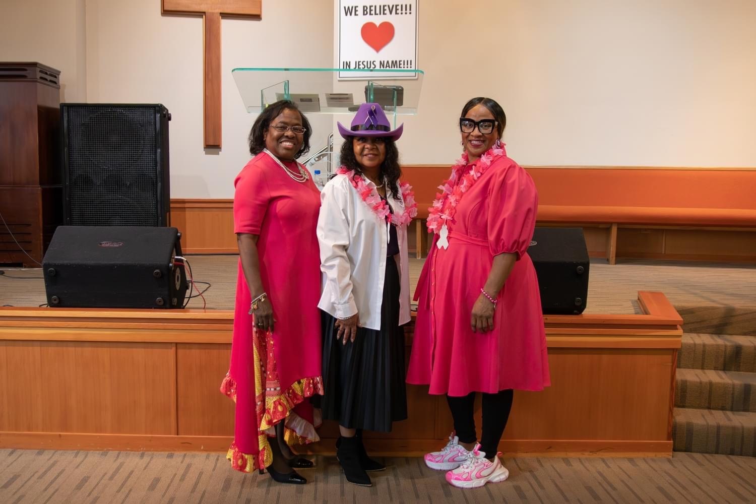 Daw of a New Day members at a cancer awareness event