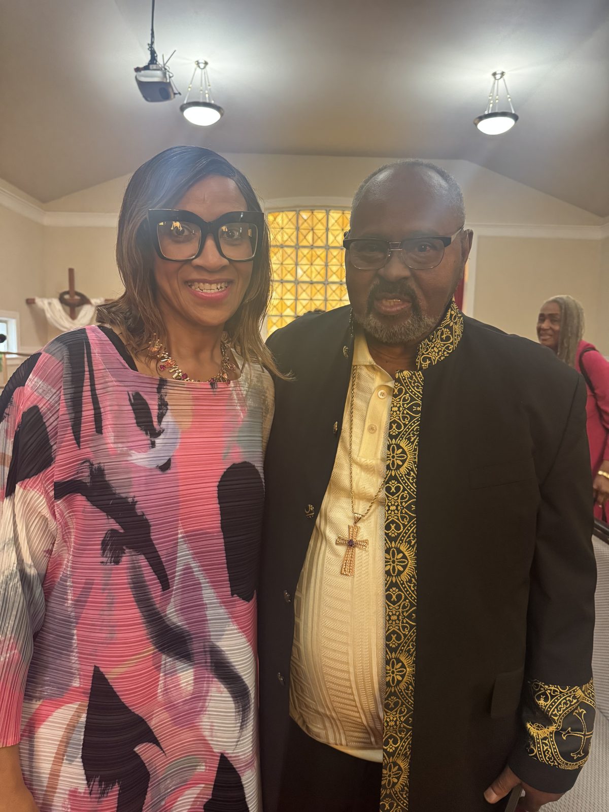 Bishop Marcus Pollard with a fellow community member at a Daw of a New Day gathering