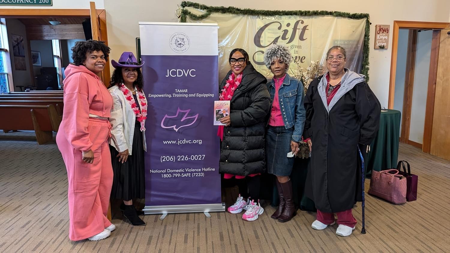 Community members at a gathering