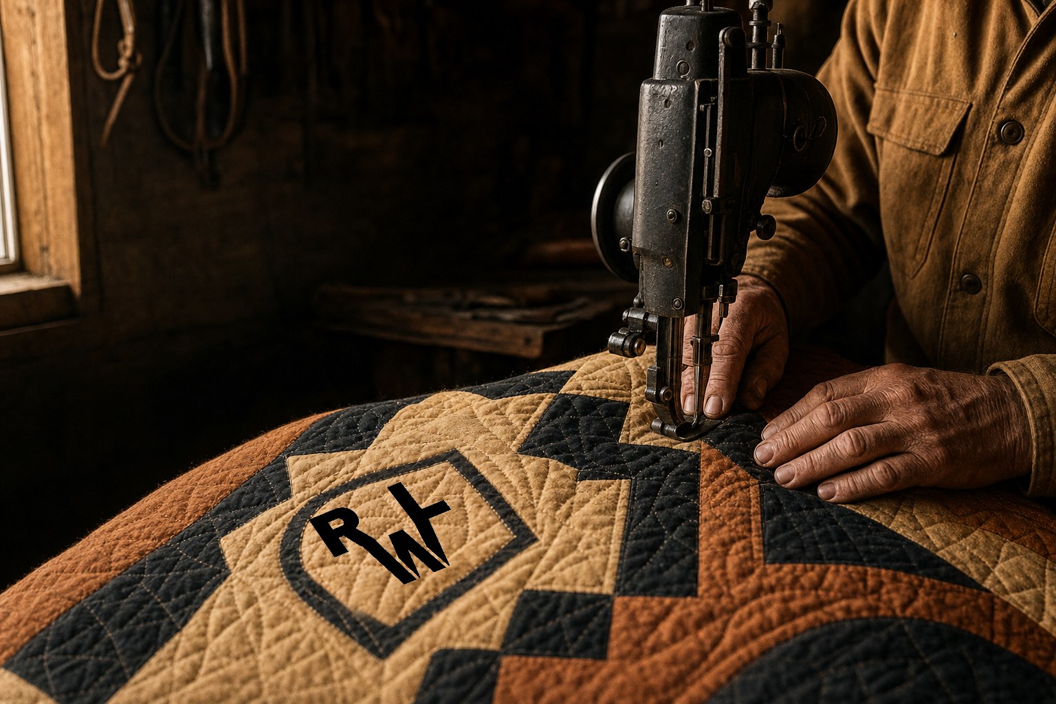 Wyoming craftsperson making a quilt