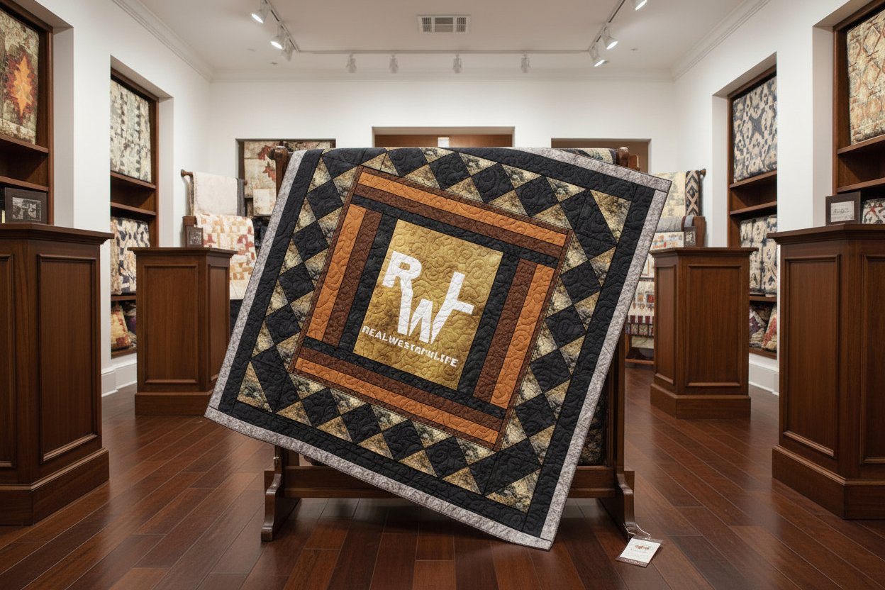 Real Western Life handmade quilt displayed in full
