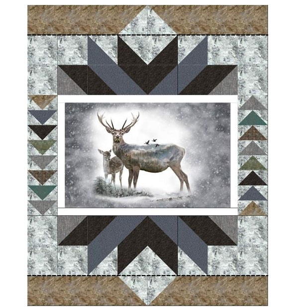 Detailed handmade quilt