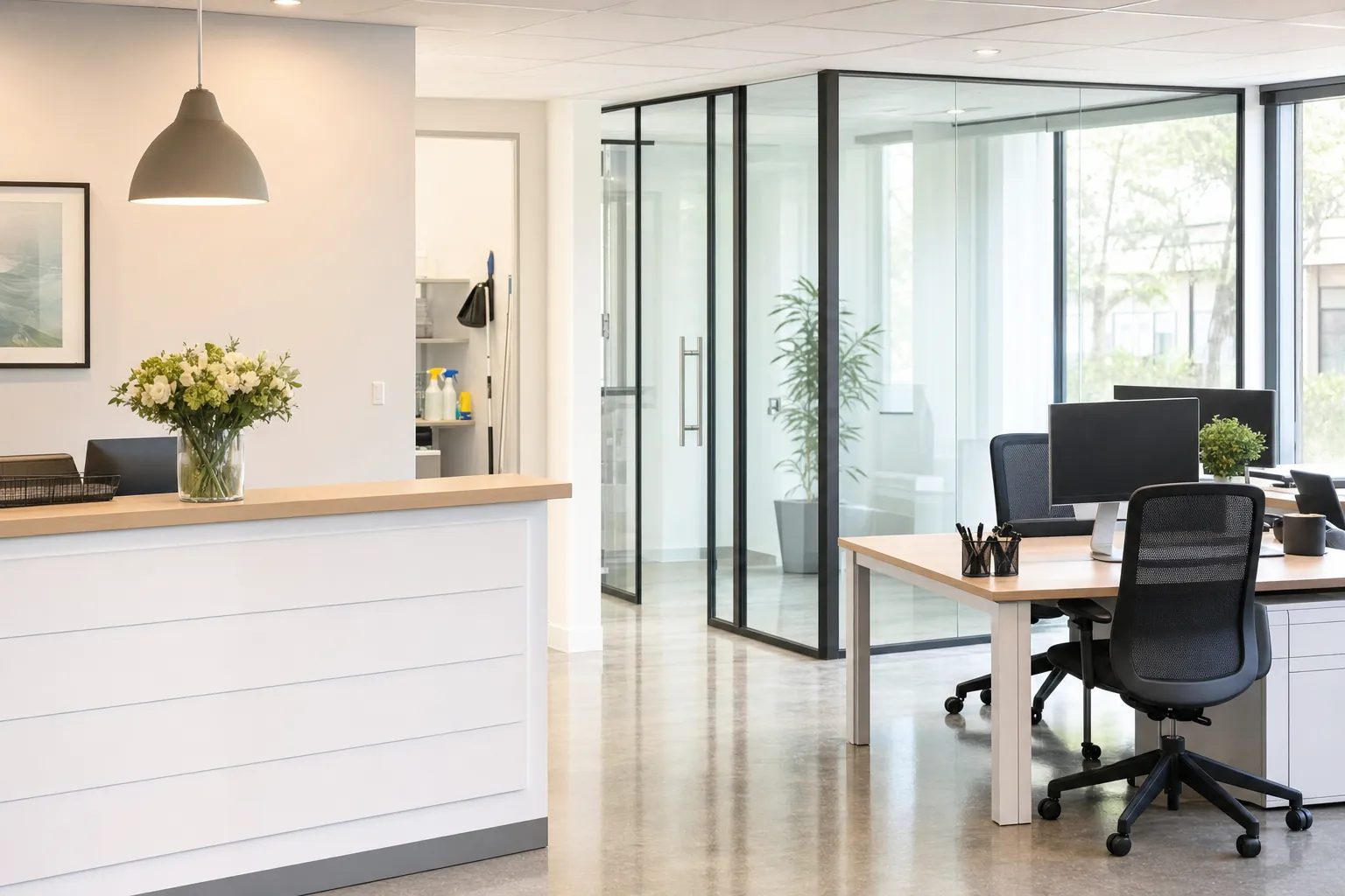 Commercial Cleaning service environment