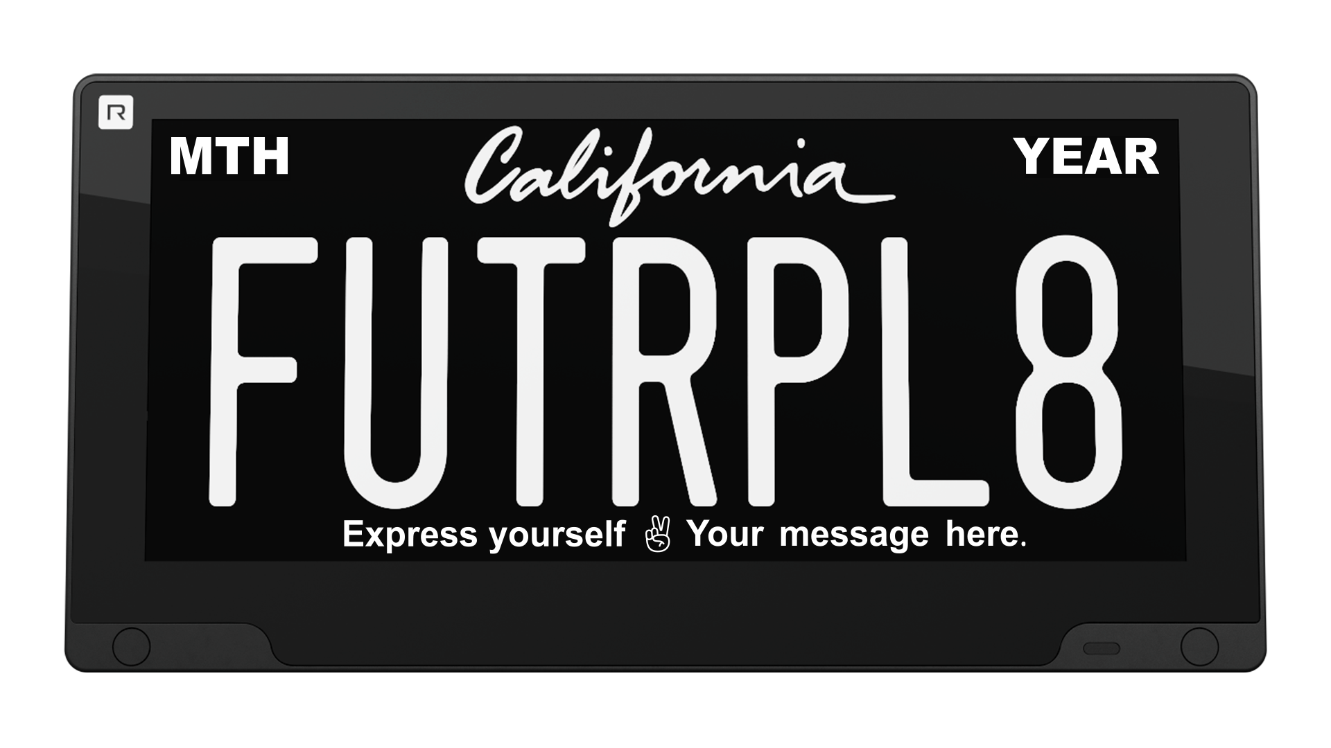 Reviver RPLATE digital license plate on a vehicle