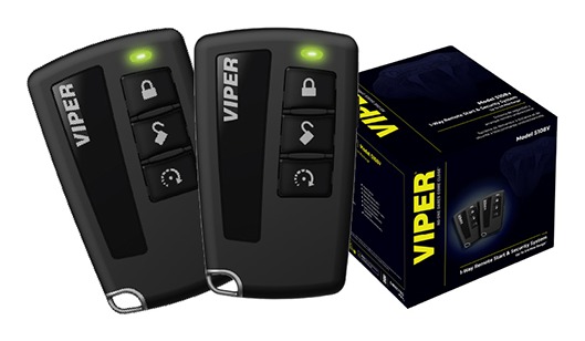 Viper 5108V remote-start and security system packaging with two one-way remotes