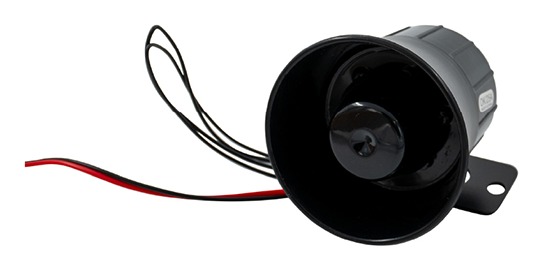 Viper 514L six-tone alarm siren with mounting bracket and wires