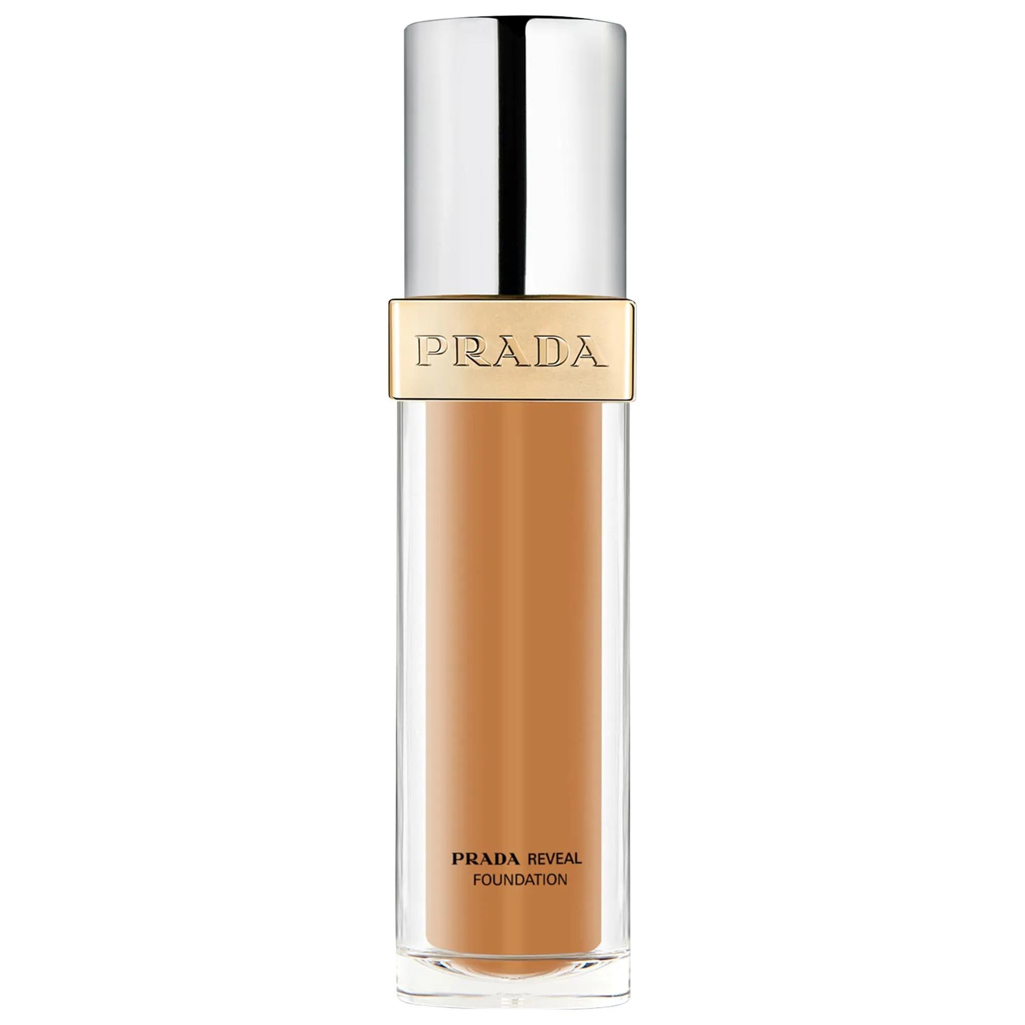 Soft matte foundation bottle on a soft blush background