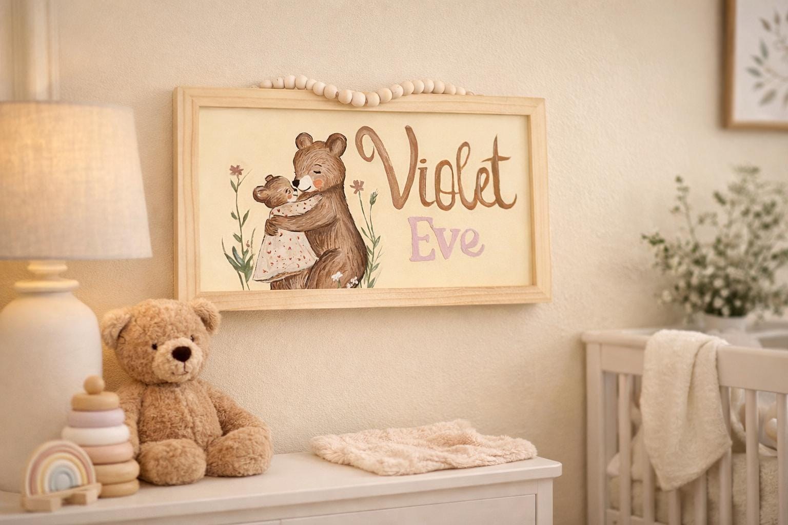 Custom nursery name wall art
