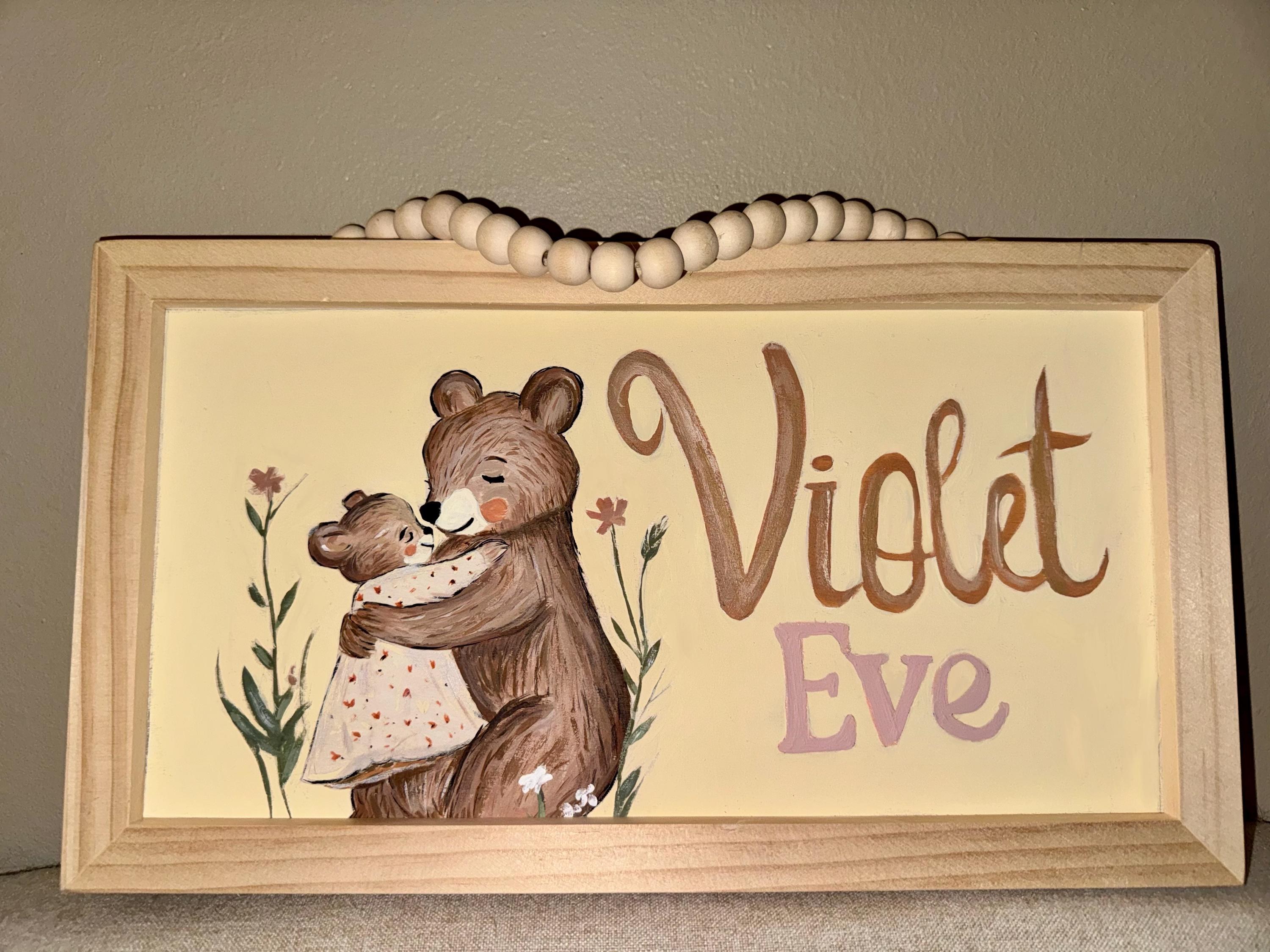 Custom nursery name wall art, view 4