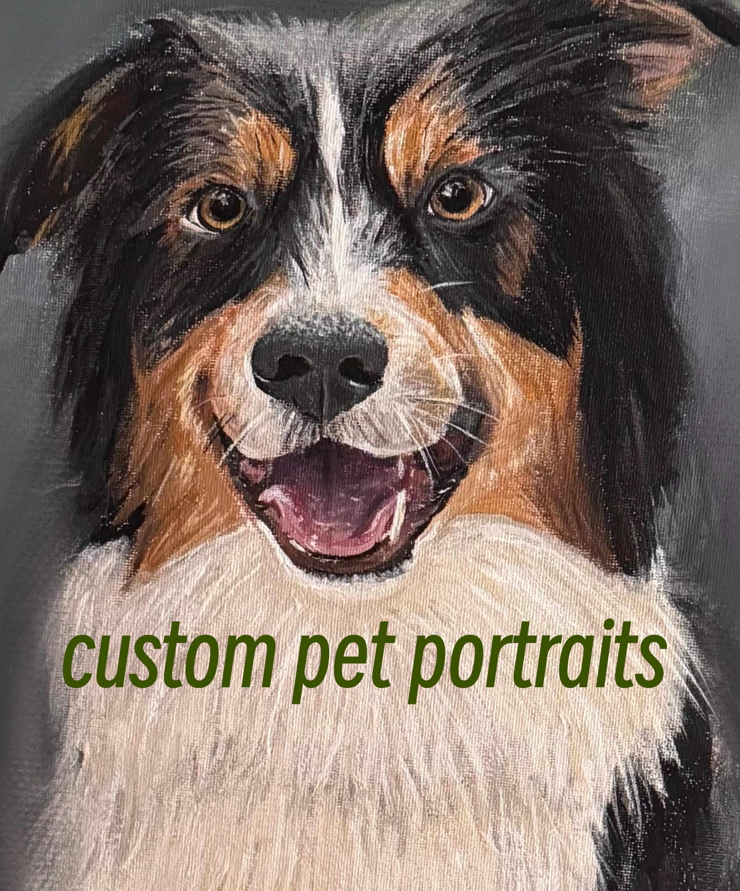Custom Hand-Painted Pet Portrait – Unique Acrylic or Oil Art from Your Photos, view 4