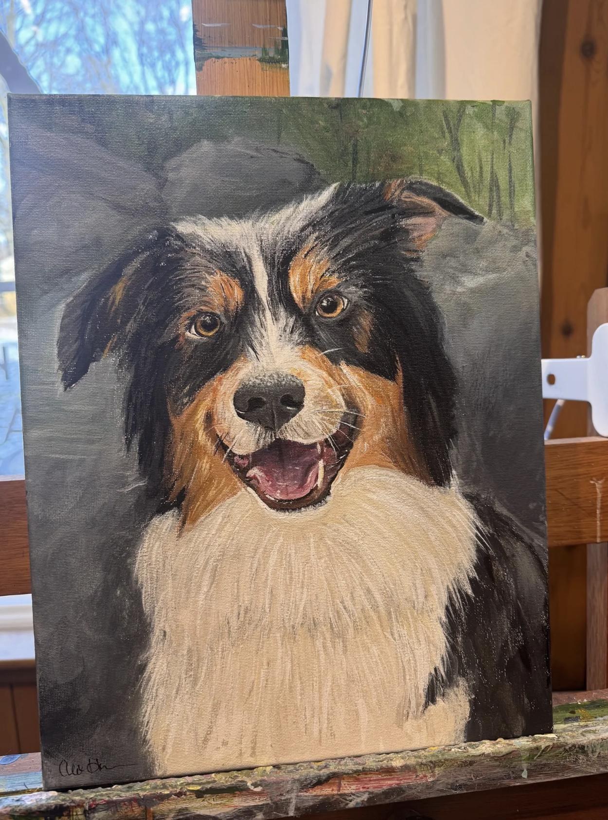 Custom Hand-Painted Pet Portrait – Unique Acrylic or Oil Art from Your Photos, view 6