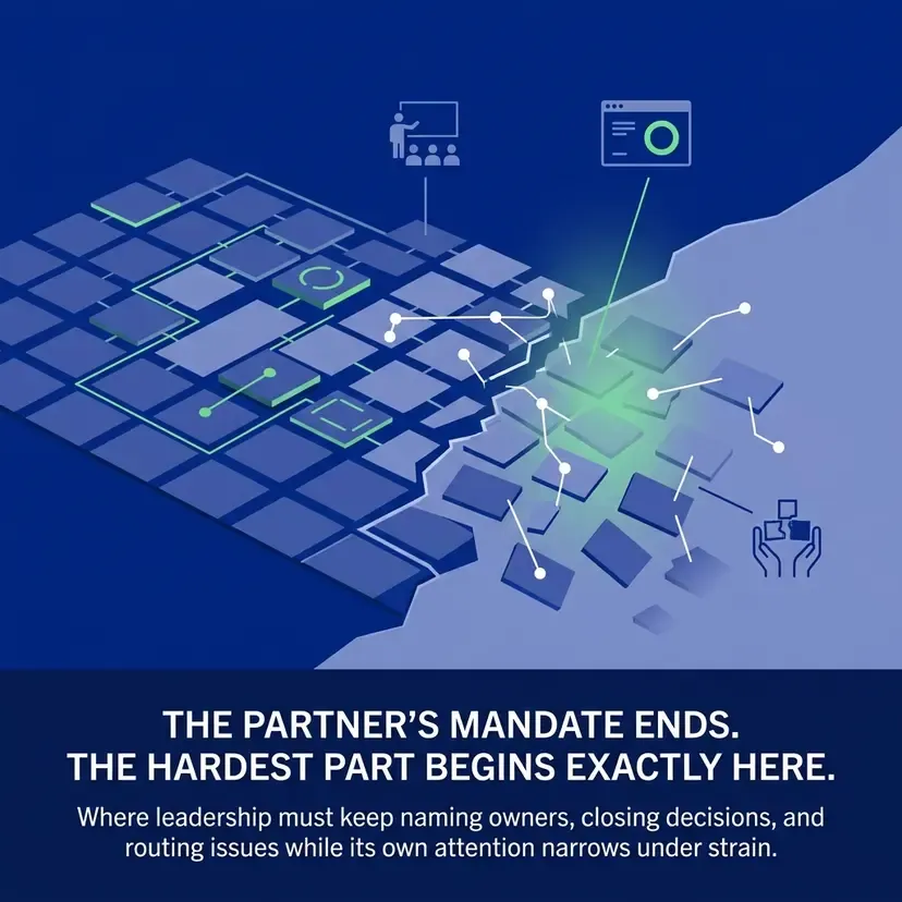Digital healthcare workflow splitting at the point where the implementation partner's mandate ends