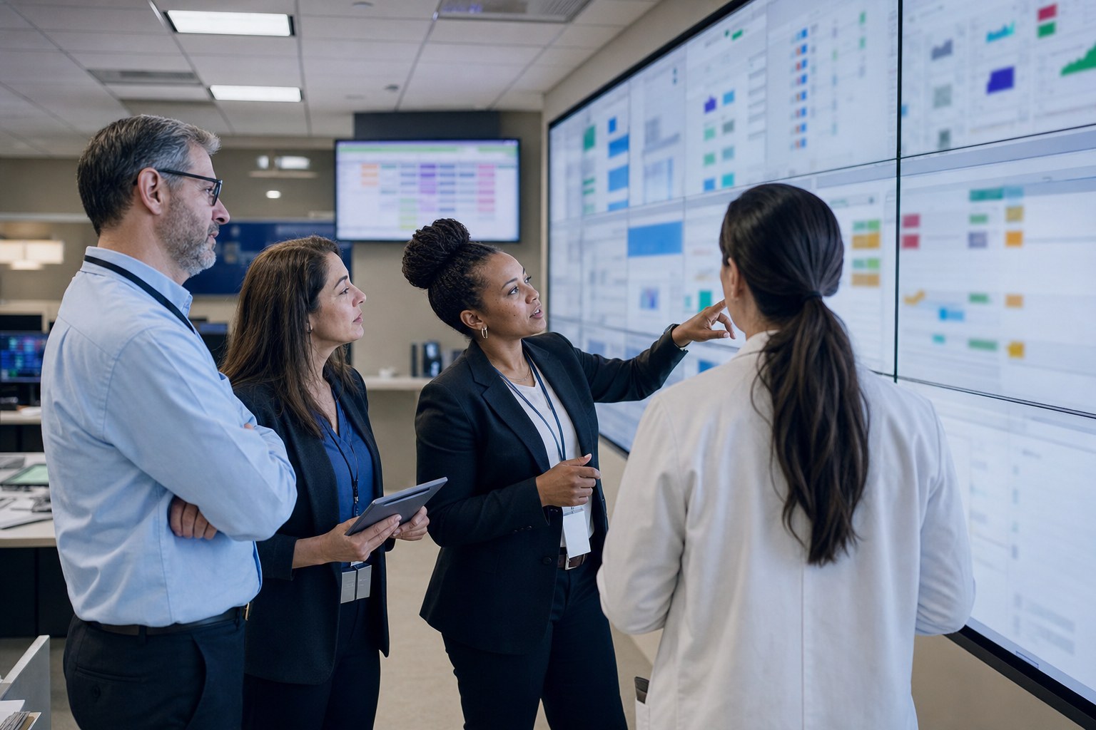 Healthcare operations leaders reviewing EHR stabilization priorities