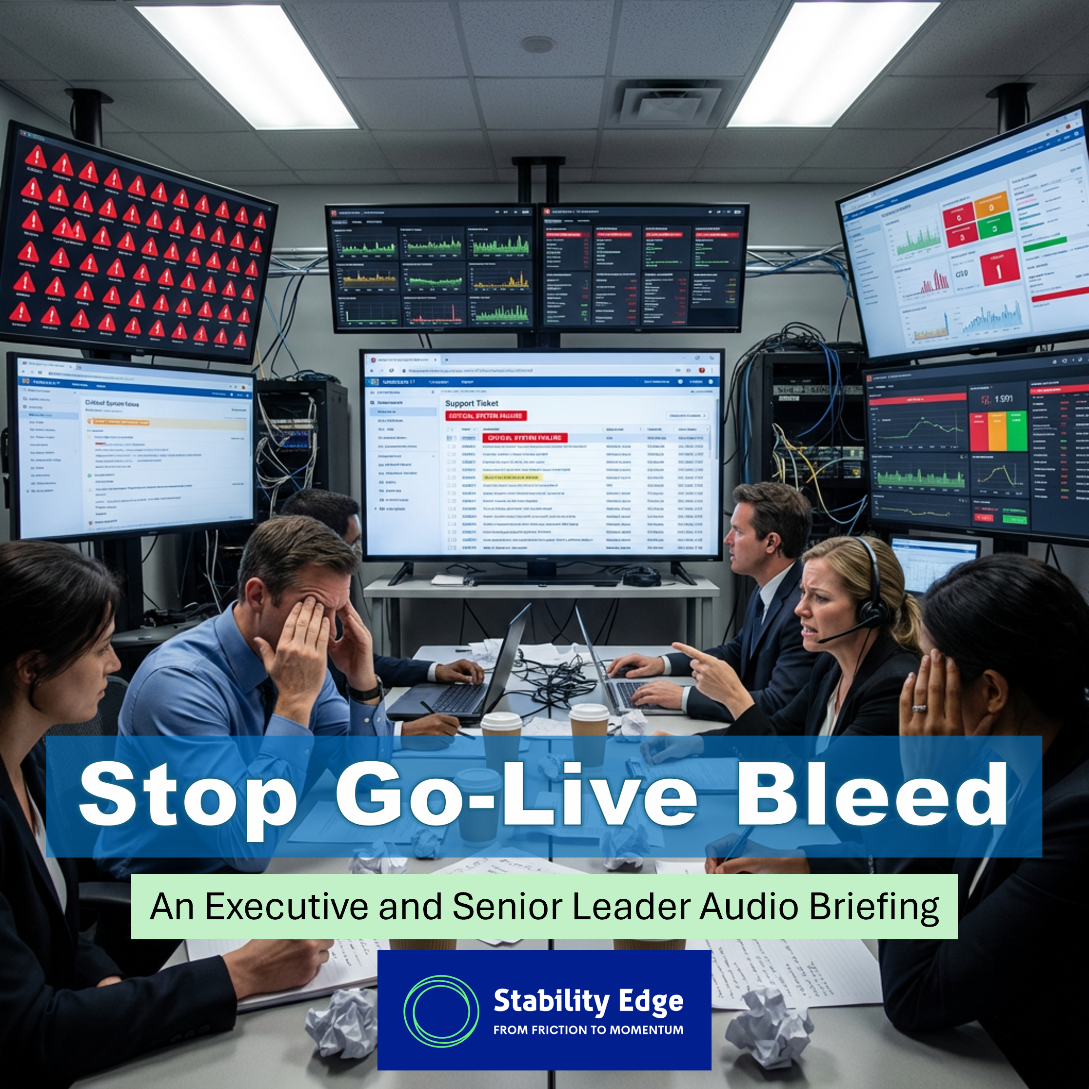 Stop Go-Live Bleed executive audio briefing cover