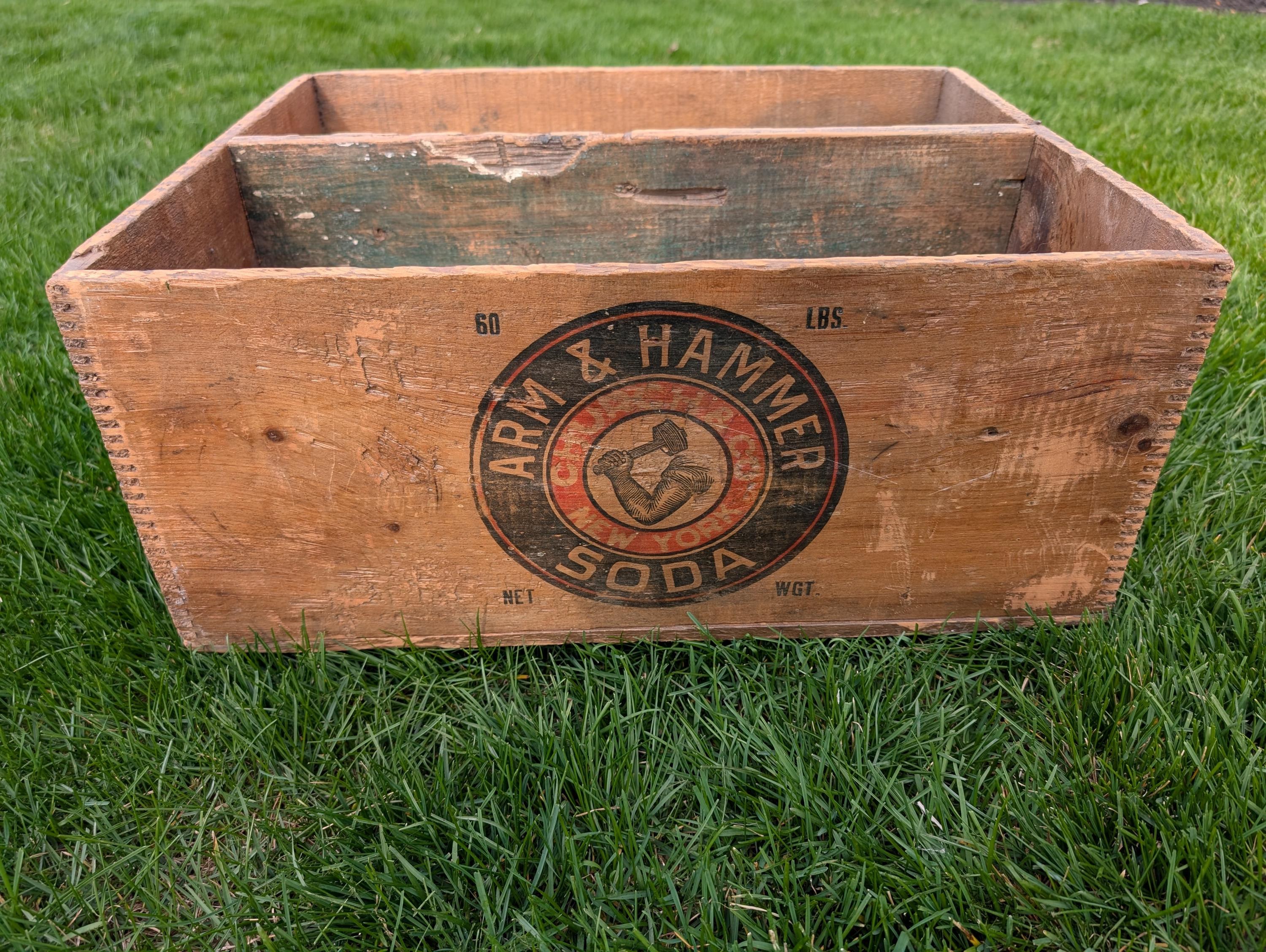 Arm & Hammer Soda Divided Wood Crate, view 3