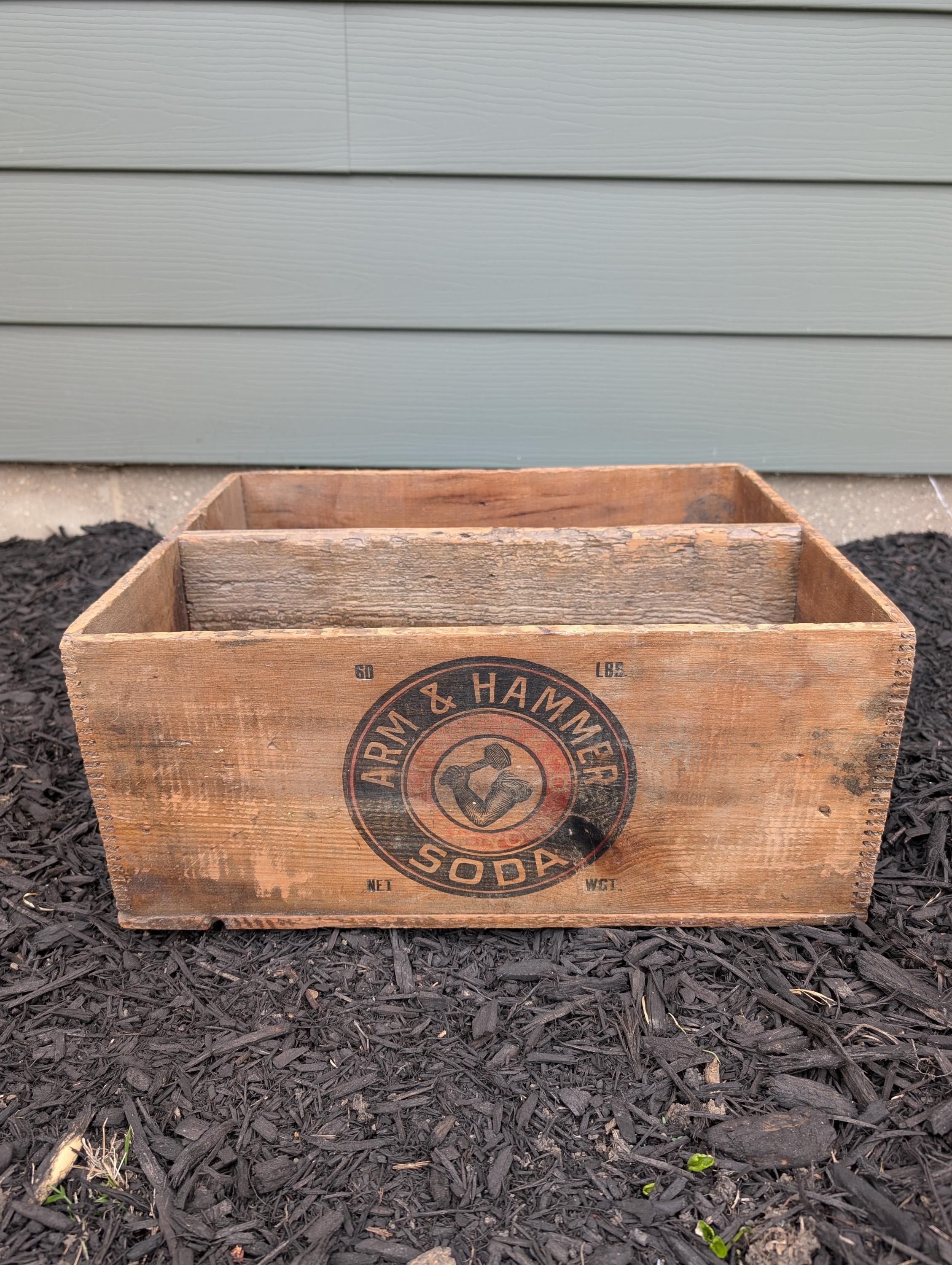 Arm & Hammer Soda Divided Wood Crate, view 5