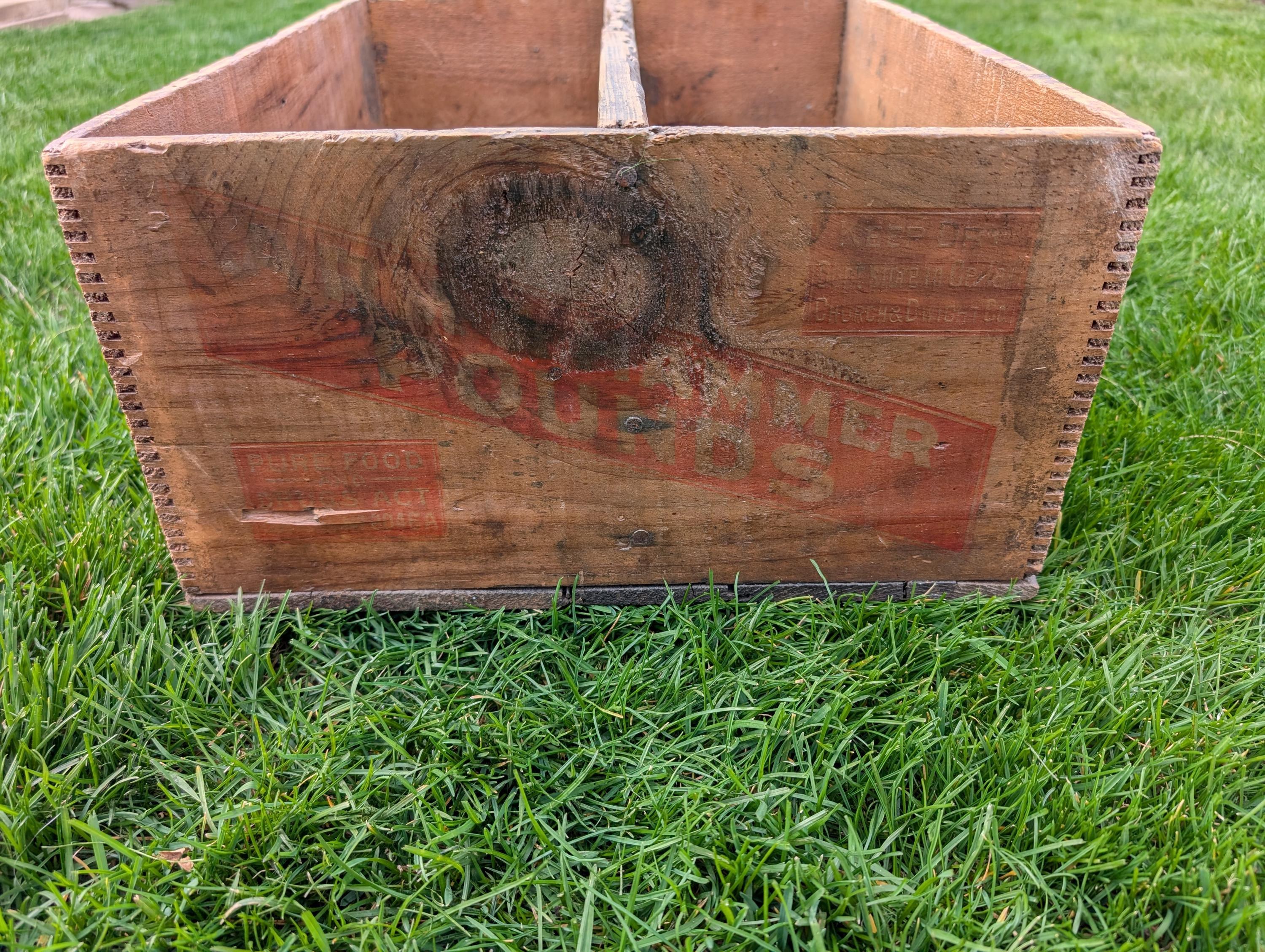 Arm & Hammer Soda Divided Wood Crate, view 6