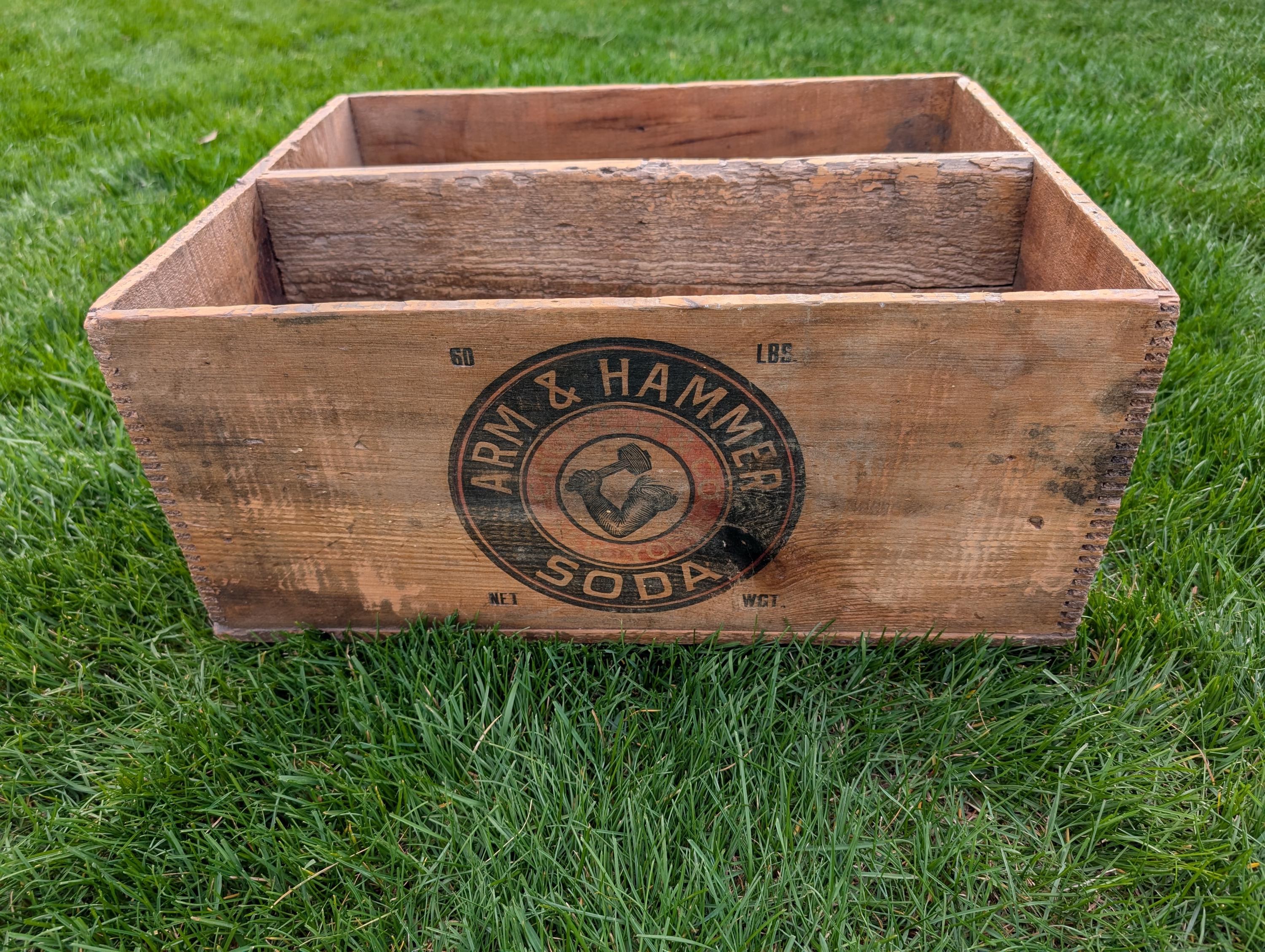 Arm & Hammer Soda Divided Wood Crate, view 7