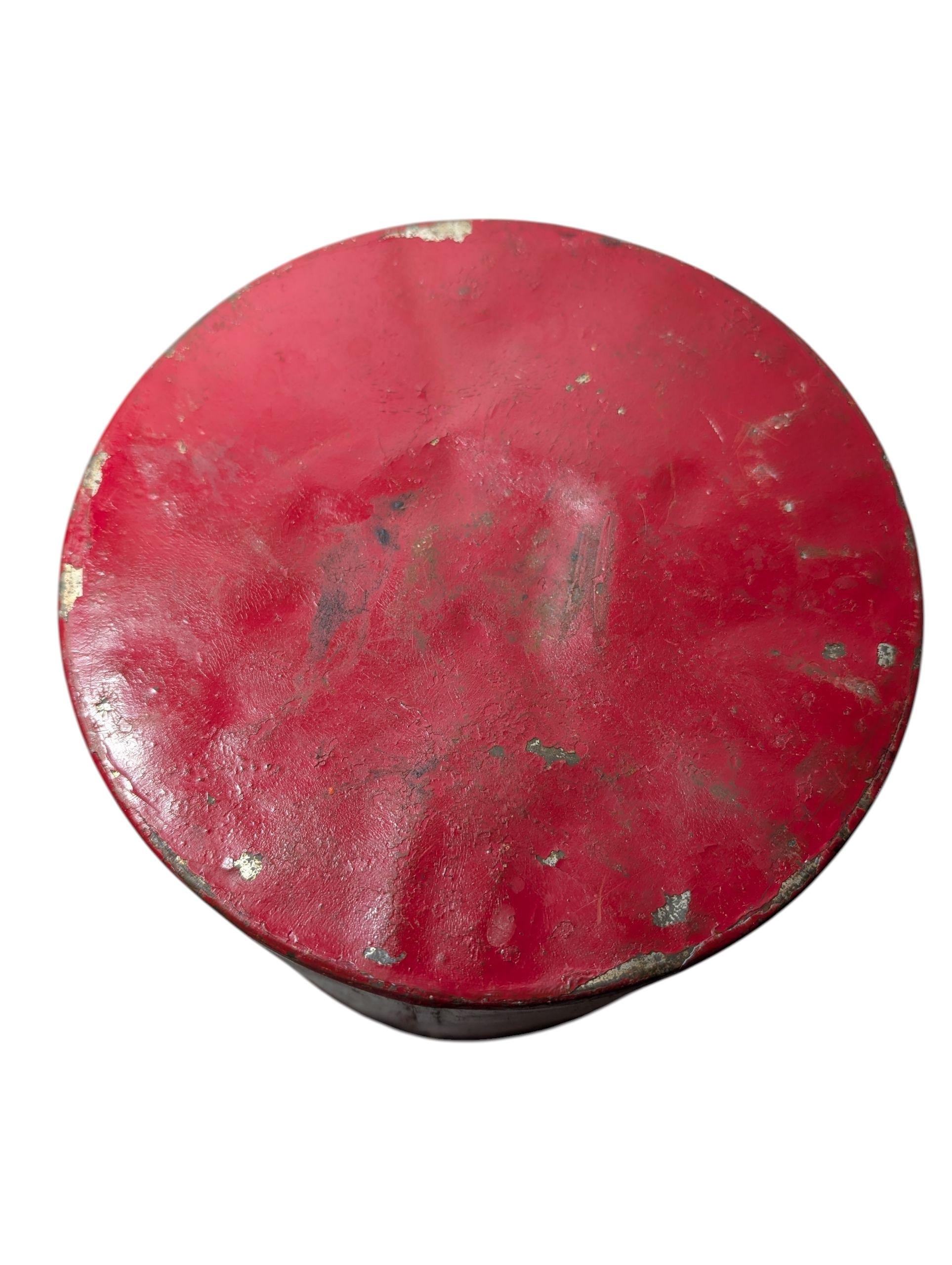 Vintage Red Metal Sap Bucket, view 5