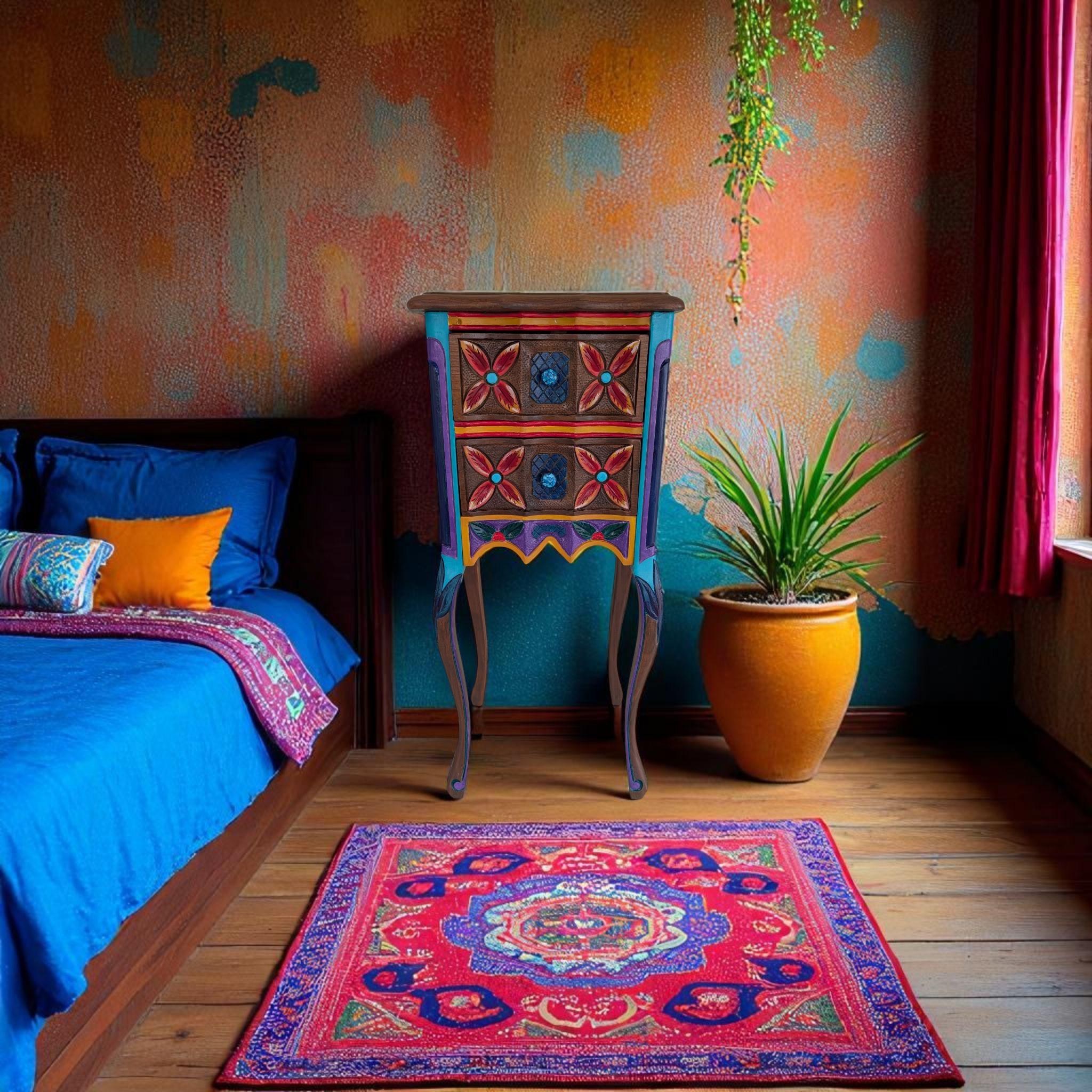 CUSTOM OPTION: Boho Ornate Side Table, view 3