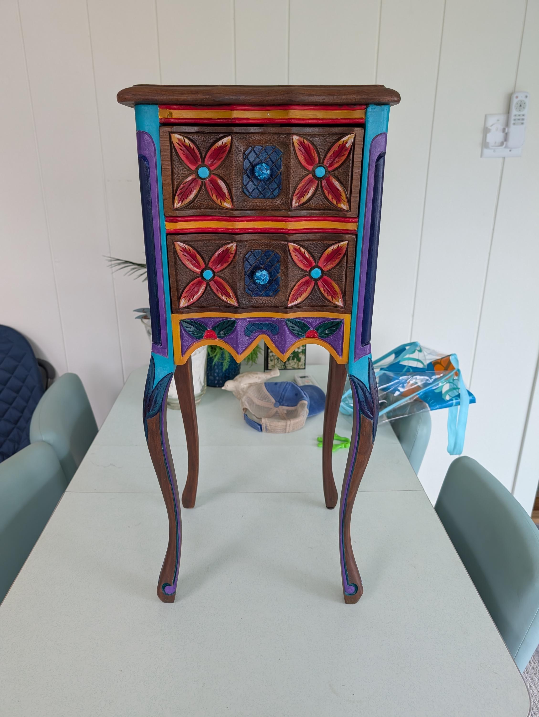 CUSTOM OPTION: Boho Ornate Side Table, view 4