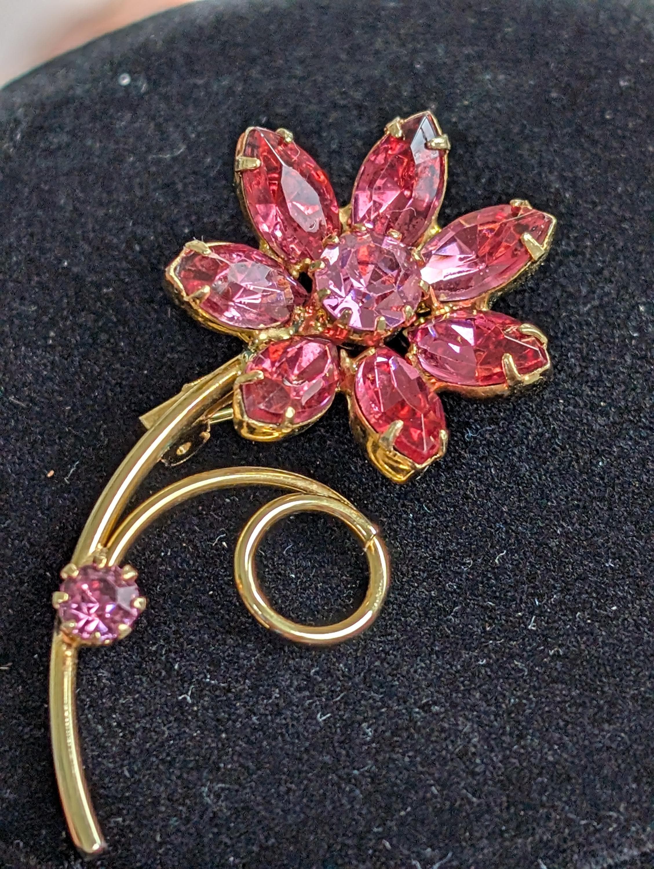 Pink Flower Brooch