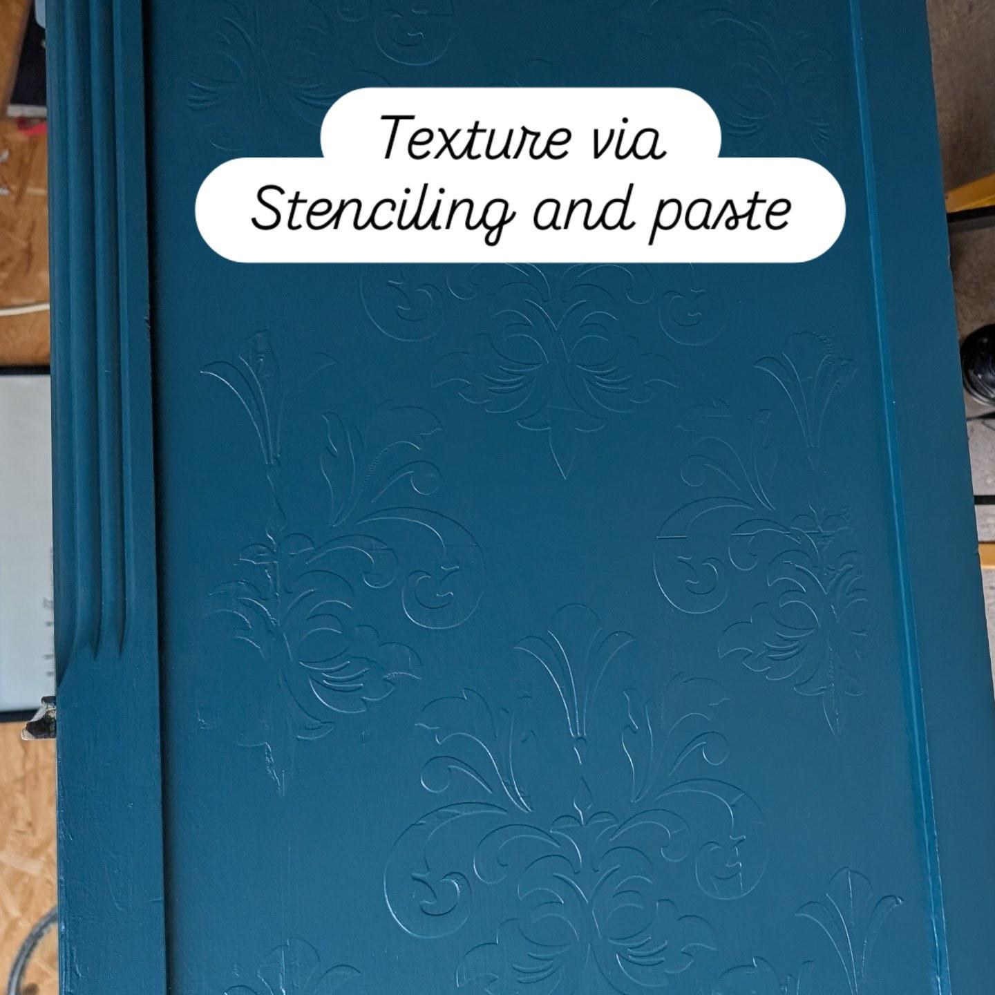 CUSTOM ORDER *OPTION.. Vintage Wood, Painted Blue & Gold Ornate Dresser, view 4