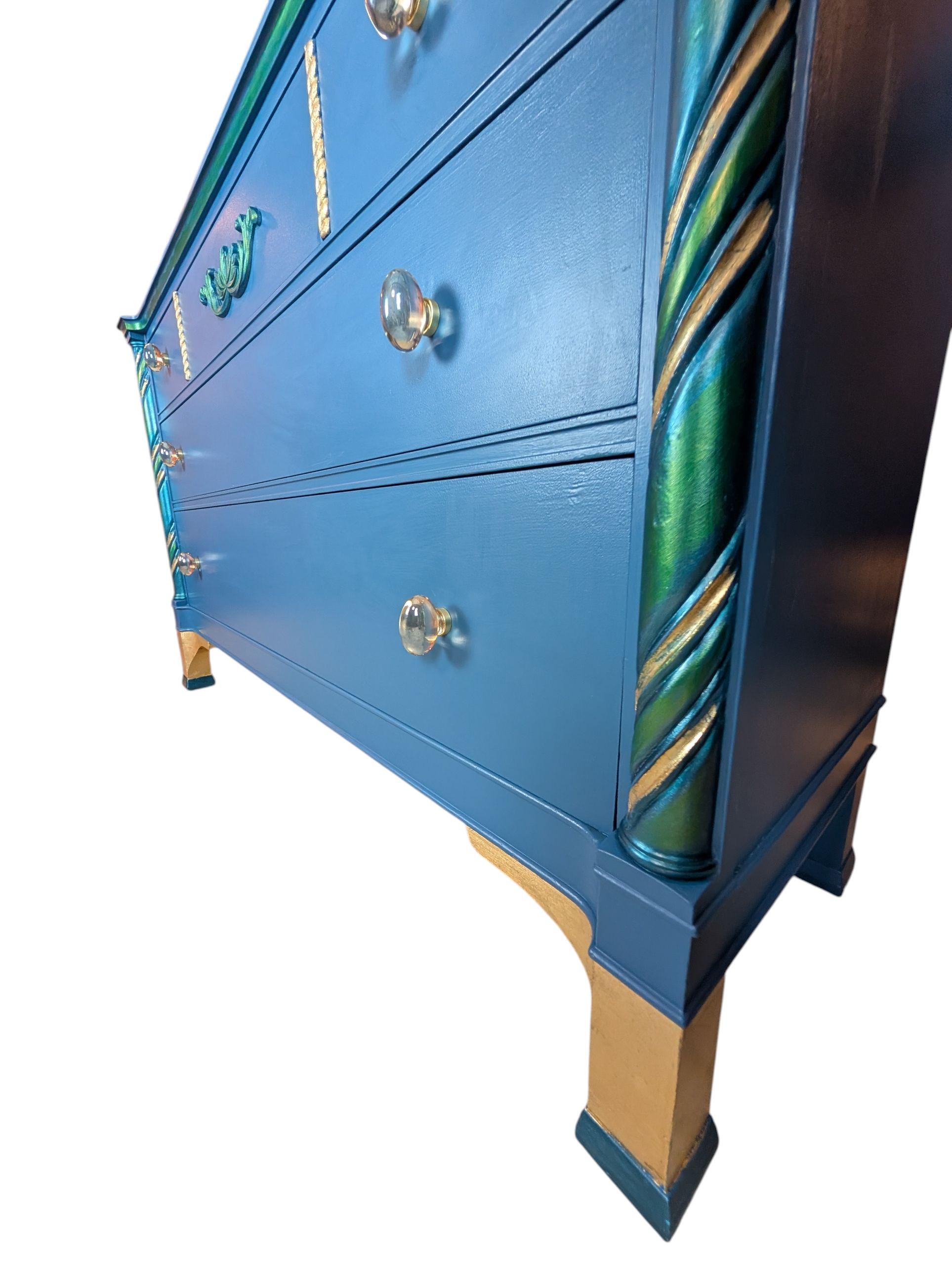 Hollywood Regency Modern Glam Hutch Liquor Cabinet, view 17