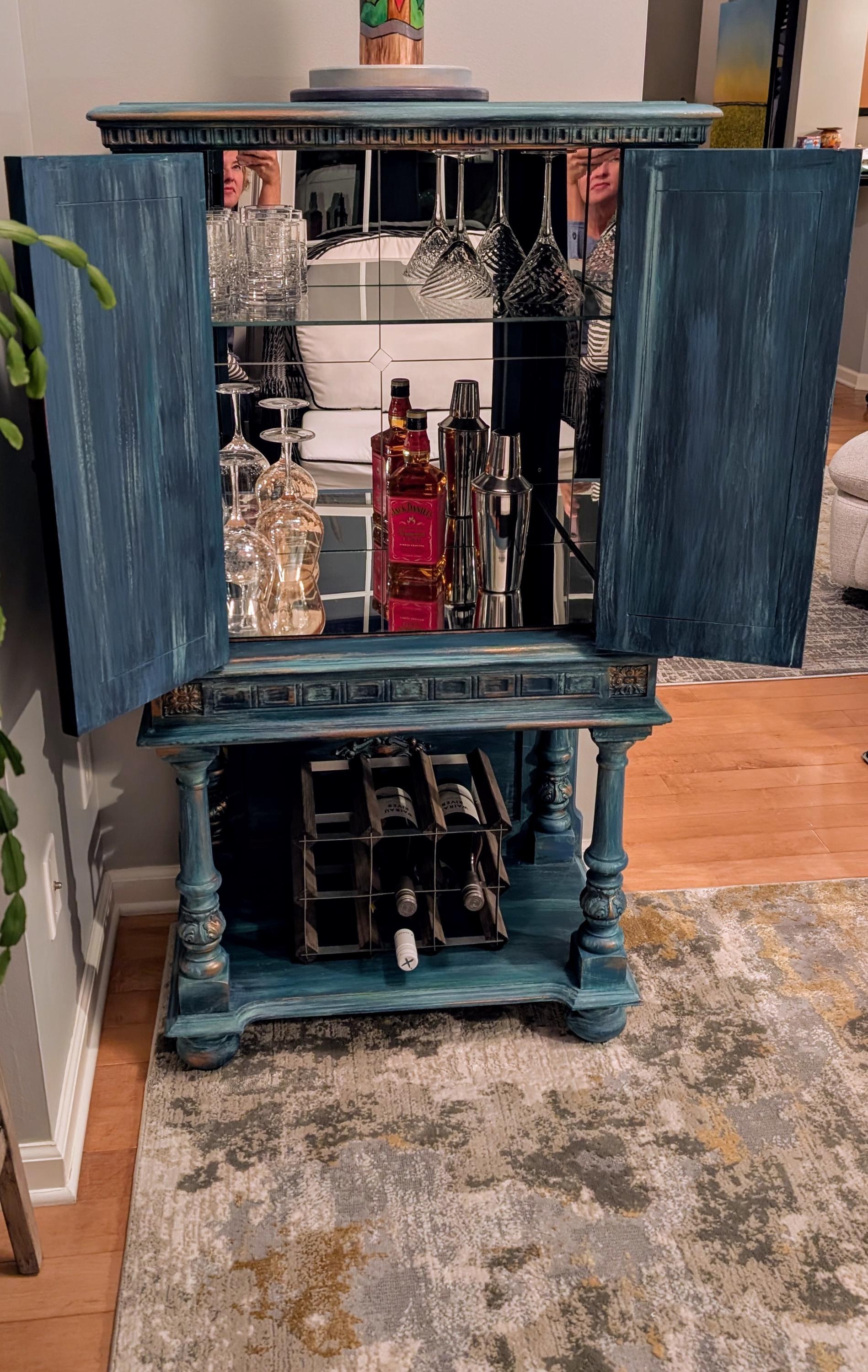 CUSTOM ORDER *OPTION: Radio Cabinet Dry Bar, Storage, view 4
