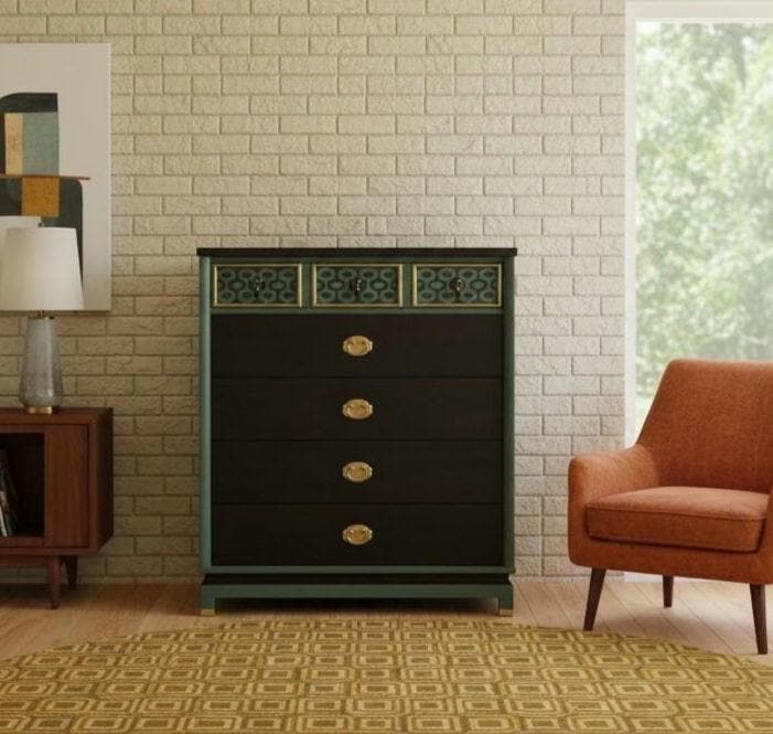 One-of-a-Kind Hand-Finished American of Martinsville Mid-Century Dresser., view 5