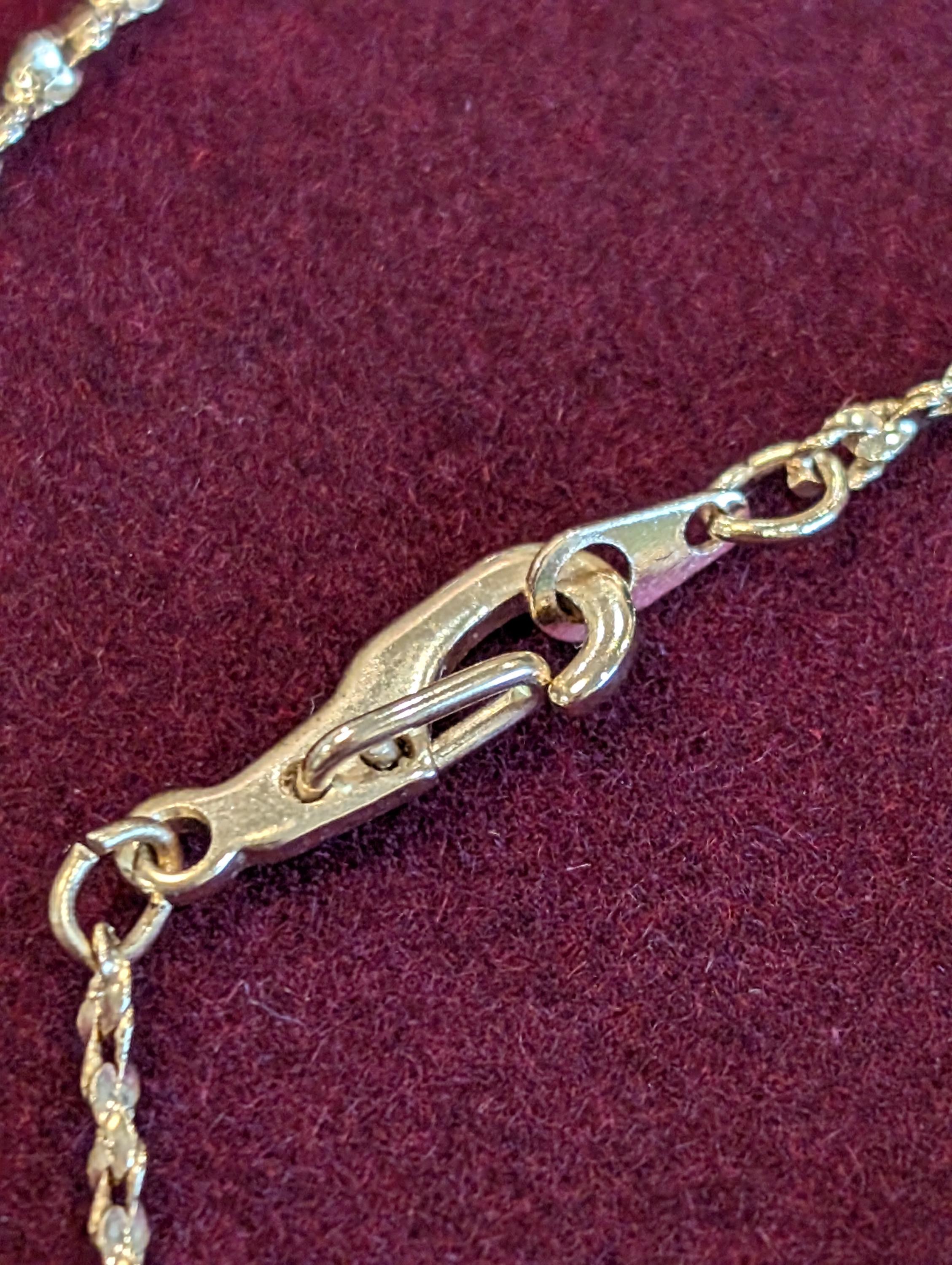 Gold tone heart Pendant necklace, view 8