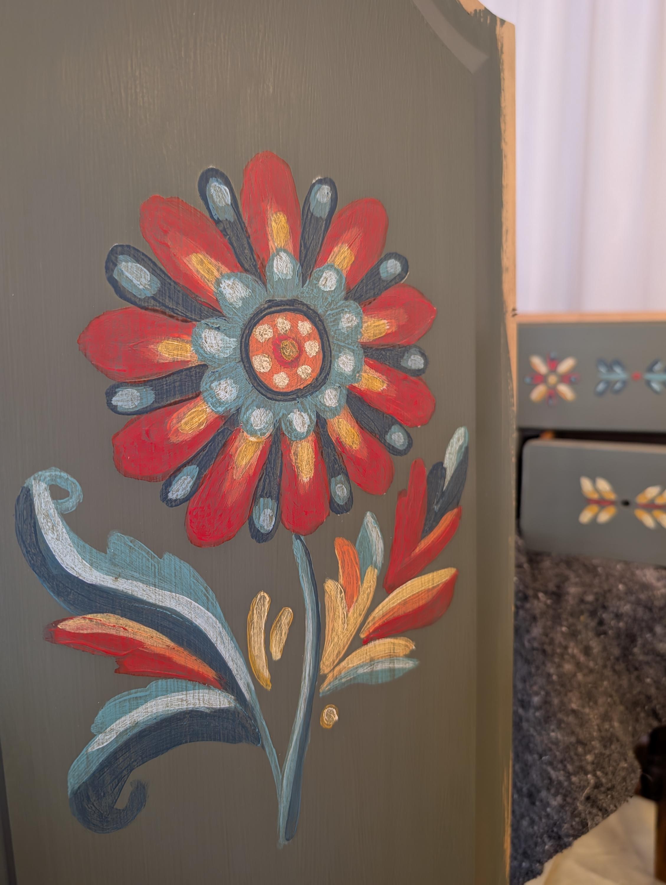 American made Hand Painted Solid Maple 2pc Hutch, view 17