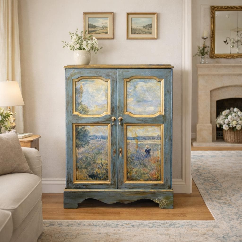 CUSTOM ORDER OPTION: French Monet Radio Cabinet