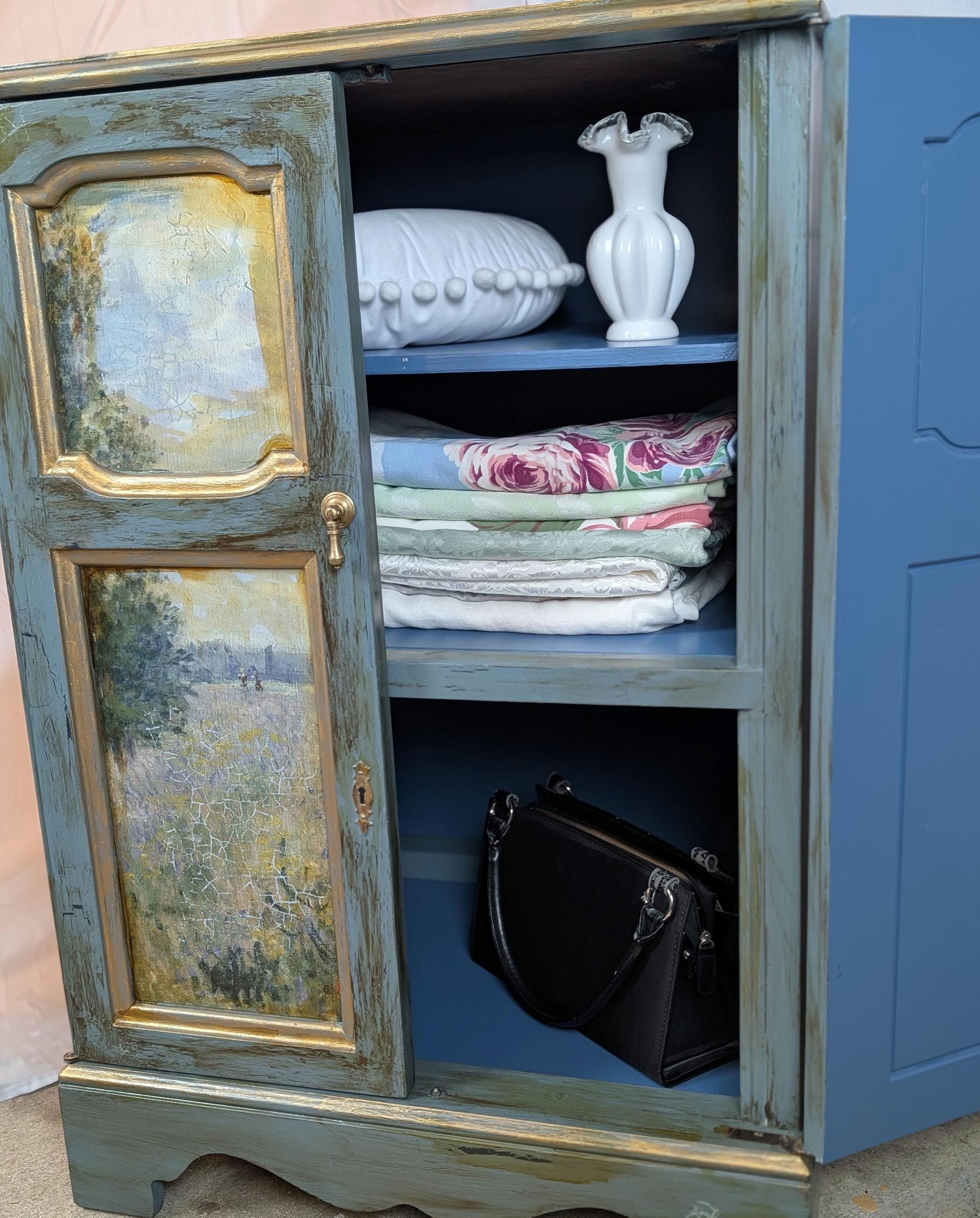 CUSTOM ORDER OPTION: French Monet Radio Cabinet, view 2