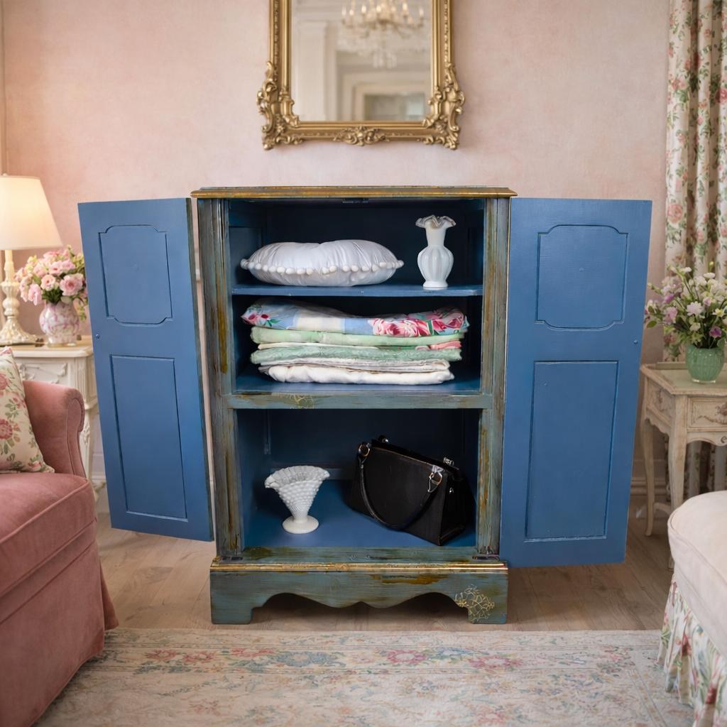 CUSTOM ORDER OPTION: French Monet Radio Cabinet, view 3