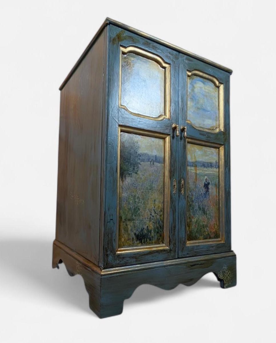 CUSTOM ORDER OPTION: French Monet Radio Cabinet, view 4