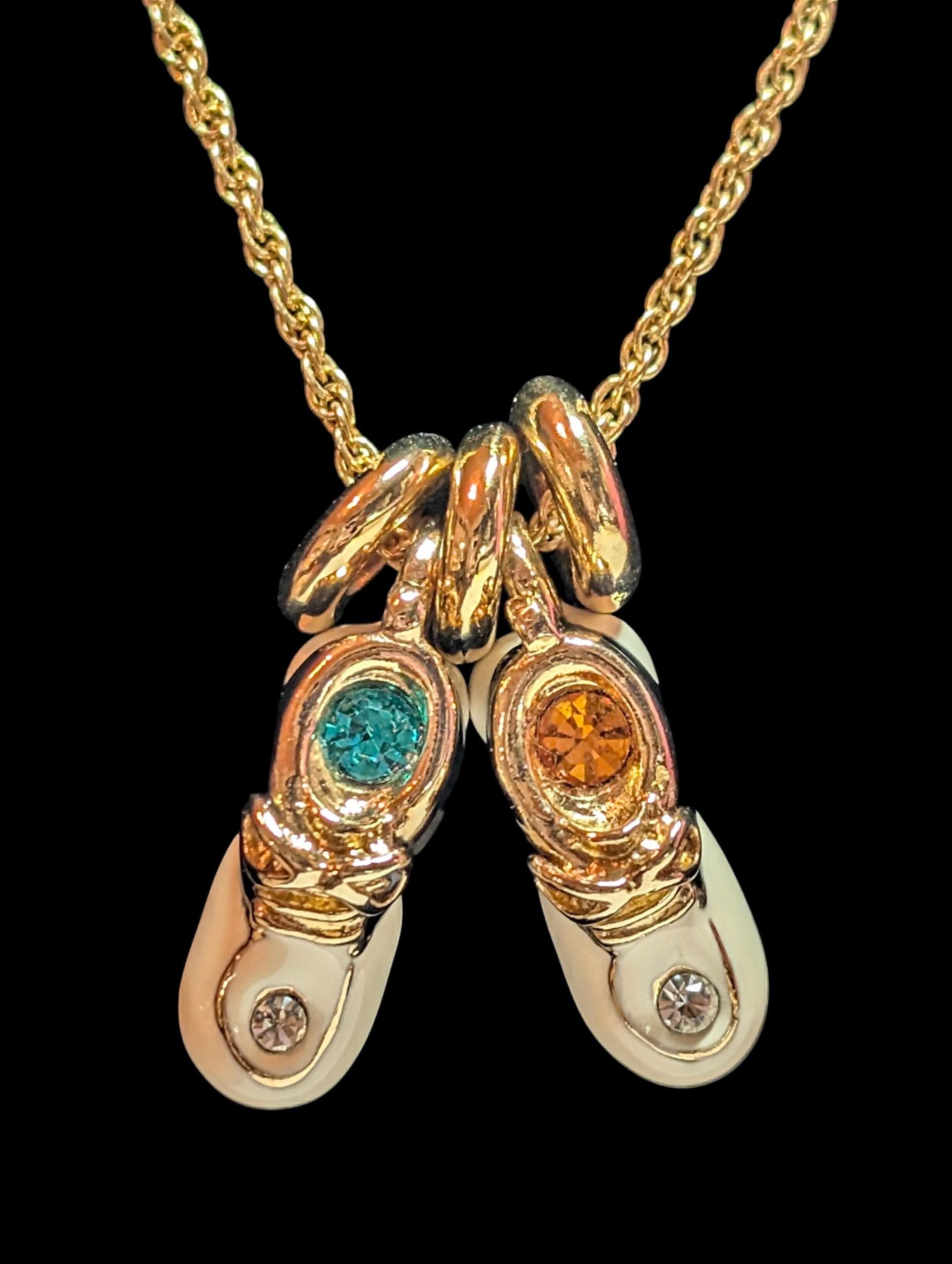 Vintage Baby Love's Bootie Charms Necklace