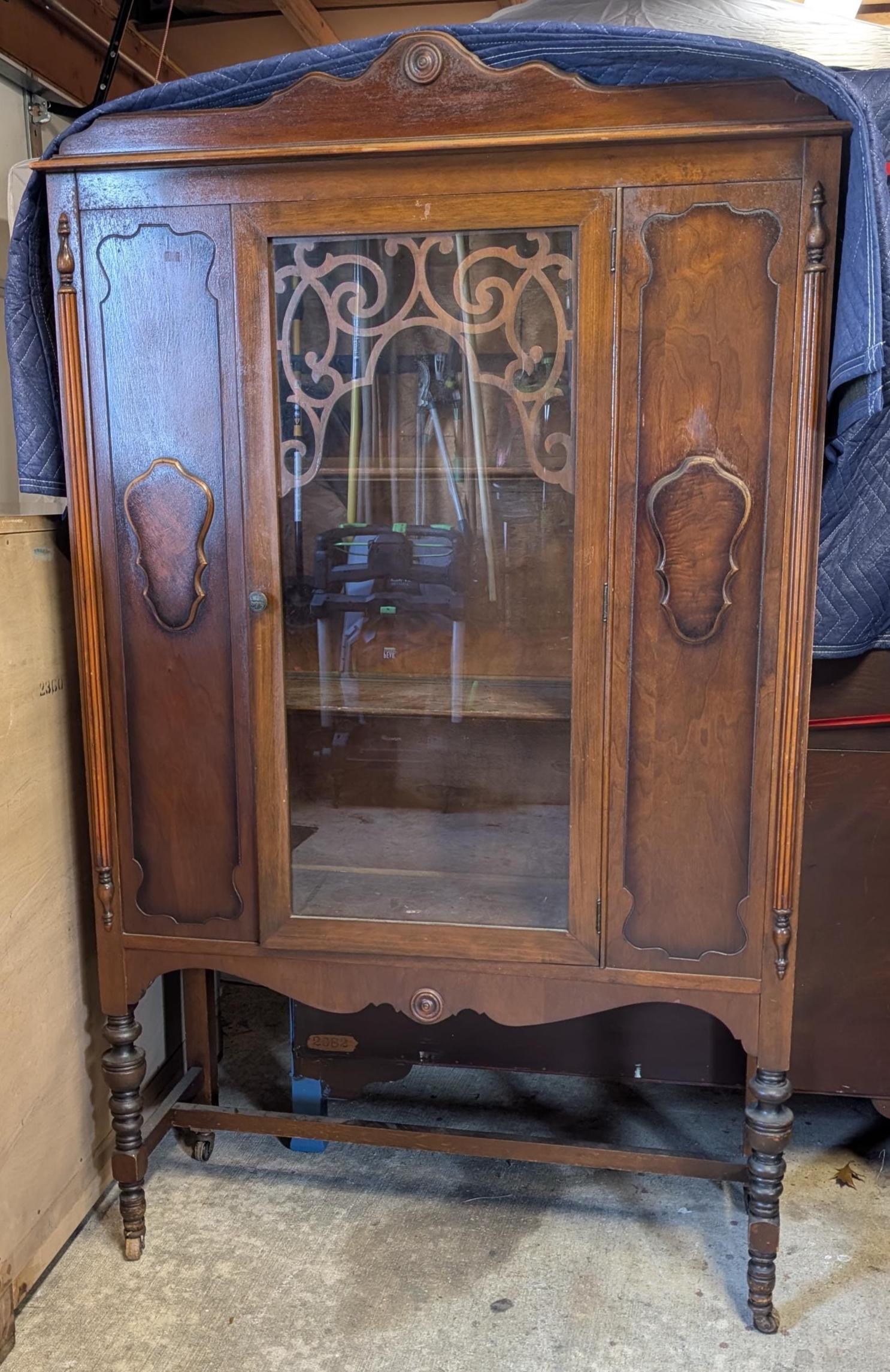 Antique French Cottage Display Cabinet, view 20