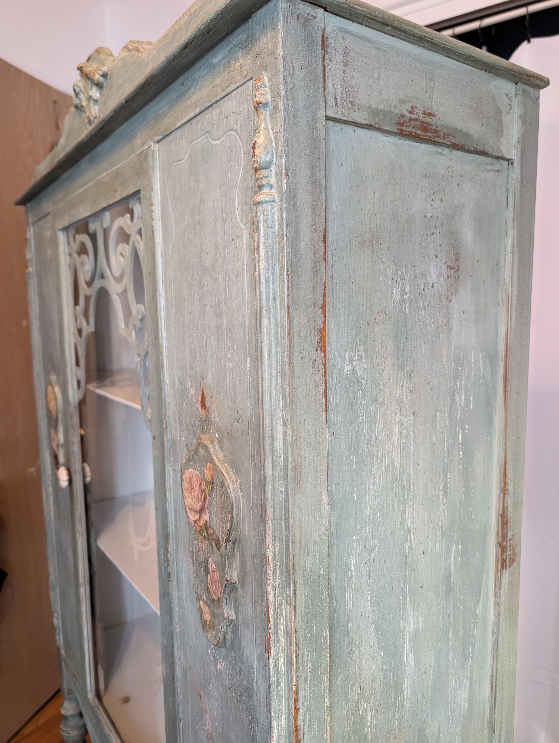 Antique French Cottage Display Cabinet, view 10
