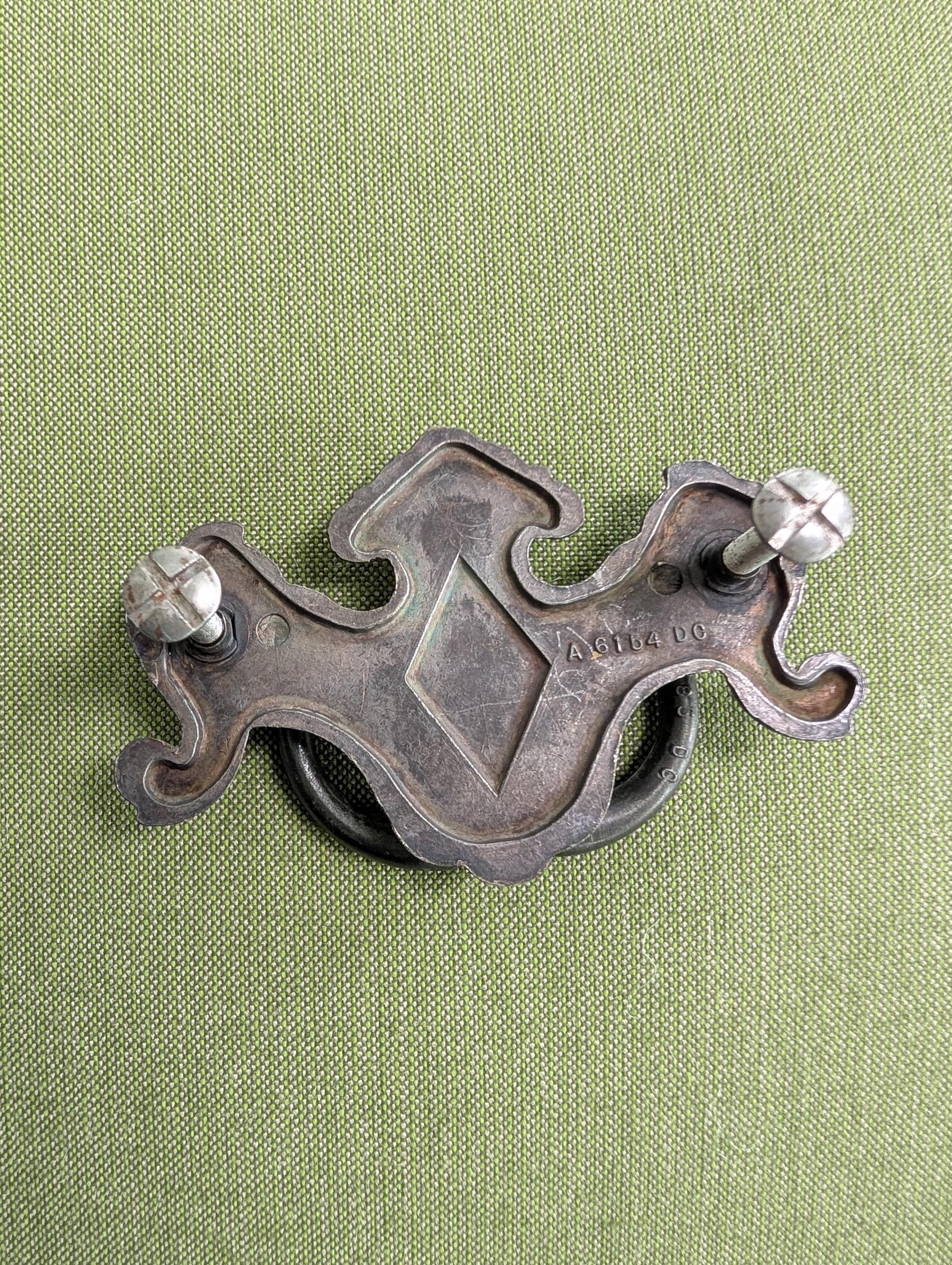Ethan Allen Drawer Pull 2" Center Vintage Hexagon Coffee Table Hardware Replacement A6154 DC, view 2