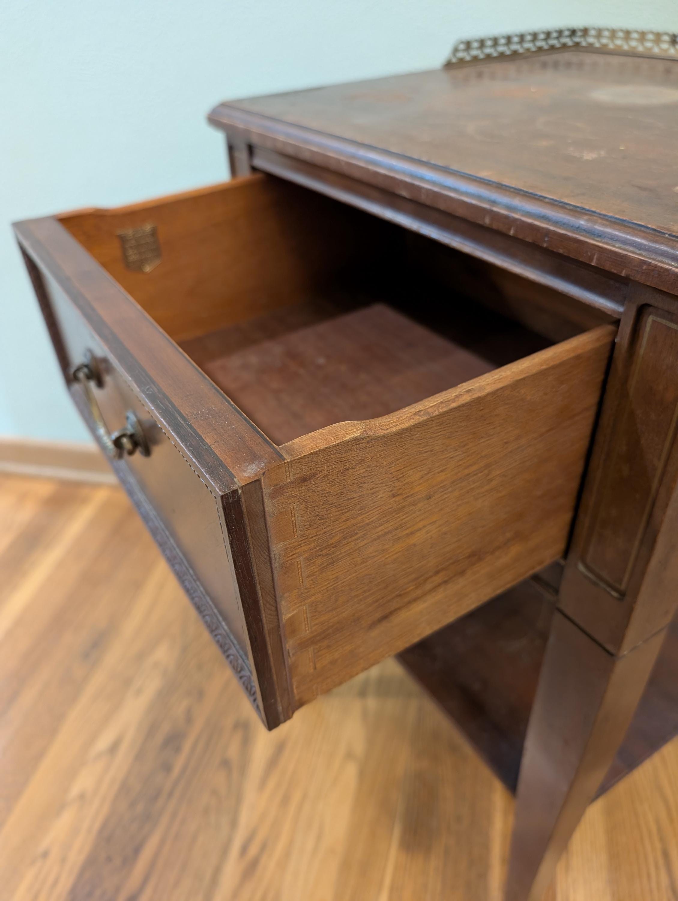 CUSTOMIZABLE Nightstand: 100-Year-Old Heirloom, Original Hardware, Custom Finish Option, view 5