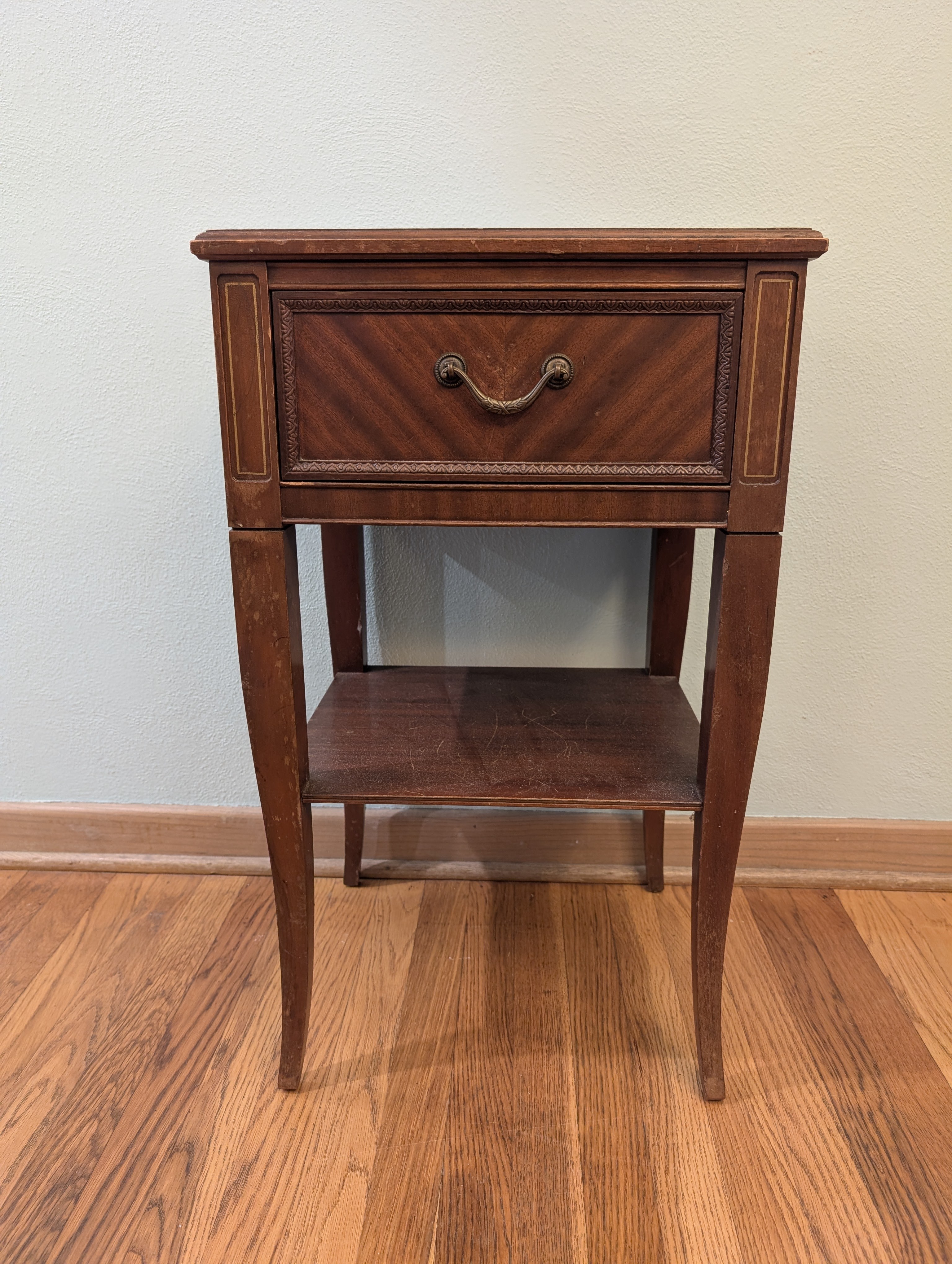 CUSTOMIZABLE Nightstand: 100-Year-Old Heirloom, Original Hardware, Custom Finish Option, view 1