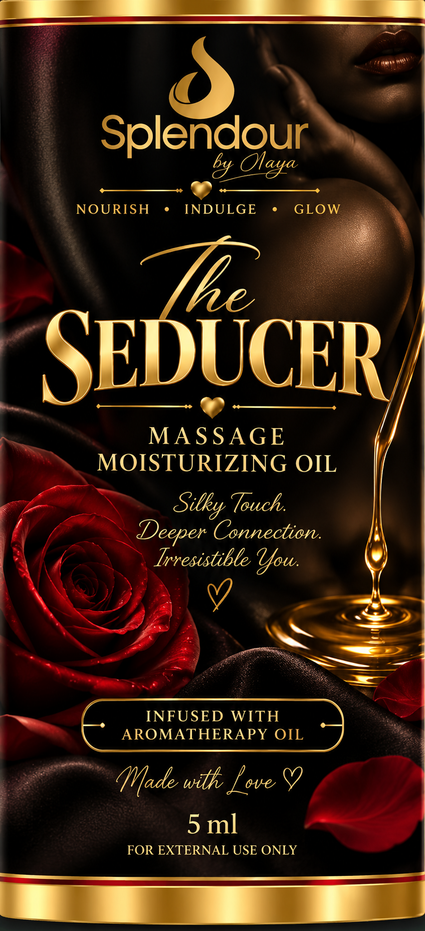 The Seducer massage moisturizing oil scent artwork